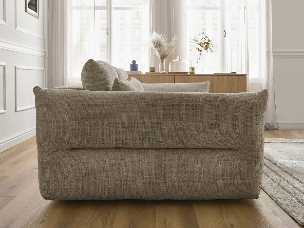 Bobochic Neil Sofa 3-Sitzer Strukturstoff Taupe