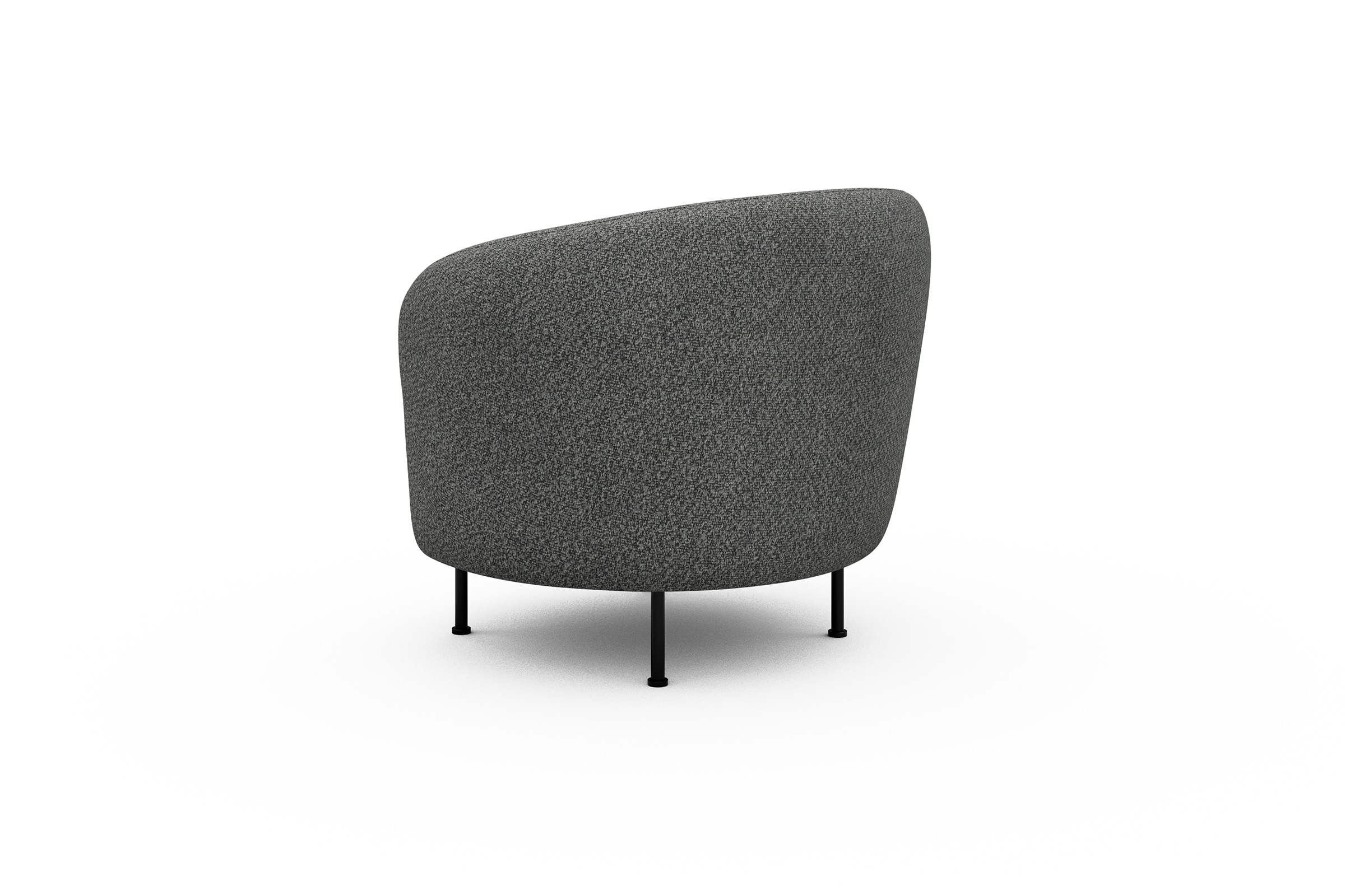 Sessel Ronda Metallbeine Schwarz Vanora-Warm-Grey