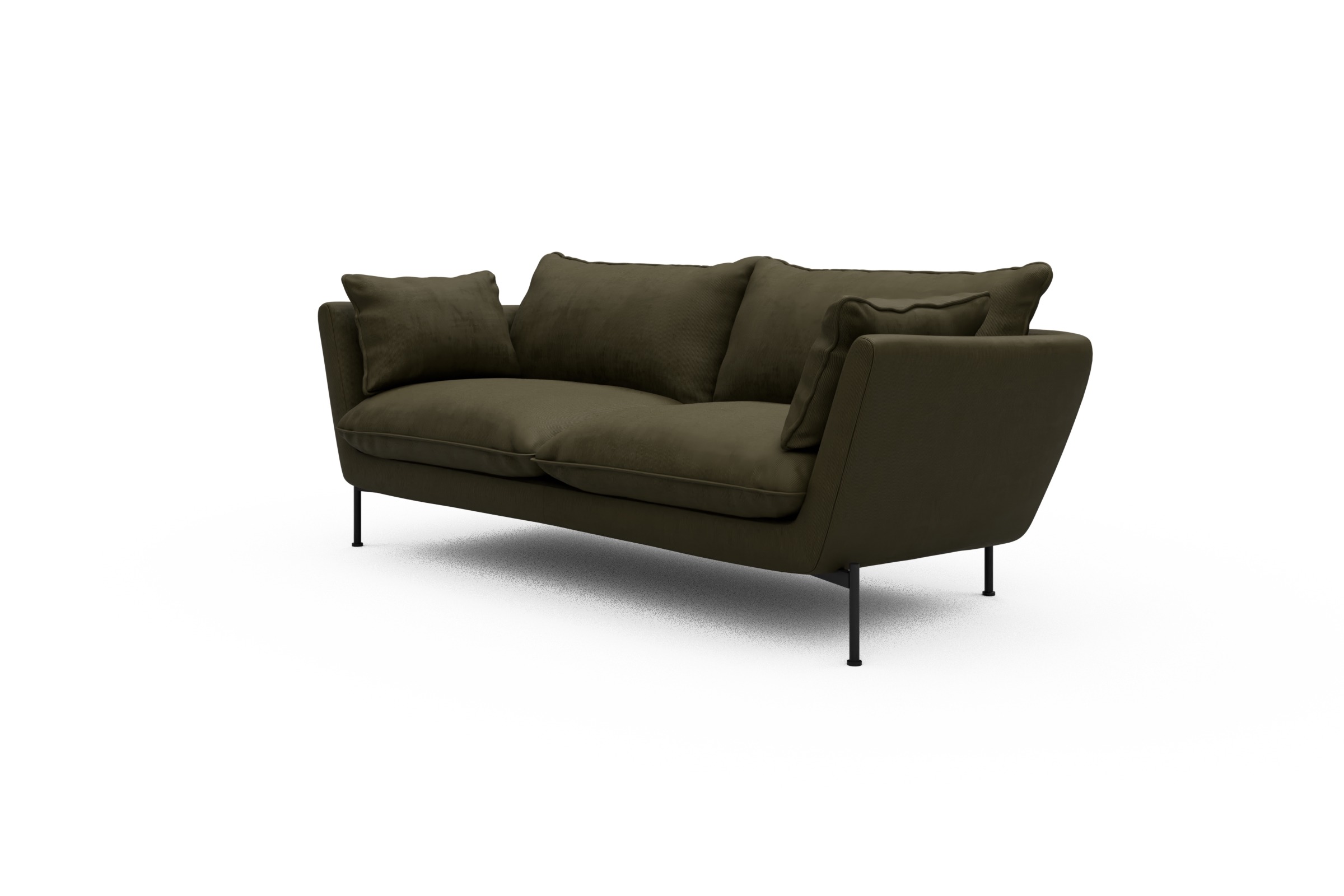 Sofa Anton PREMIUM 2-Sitzer Cordufine-Pine-Green