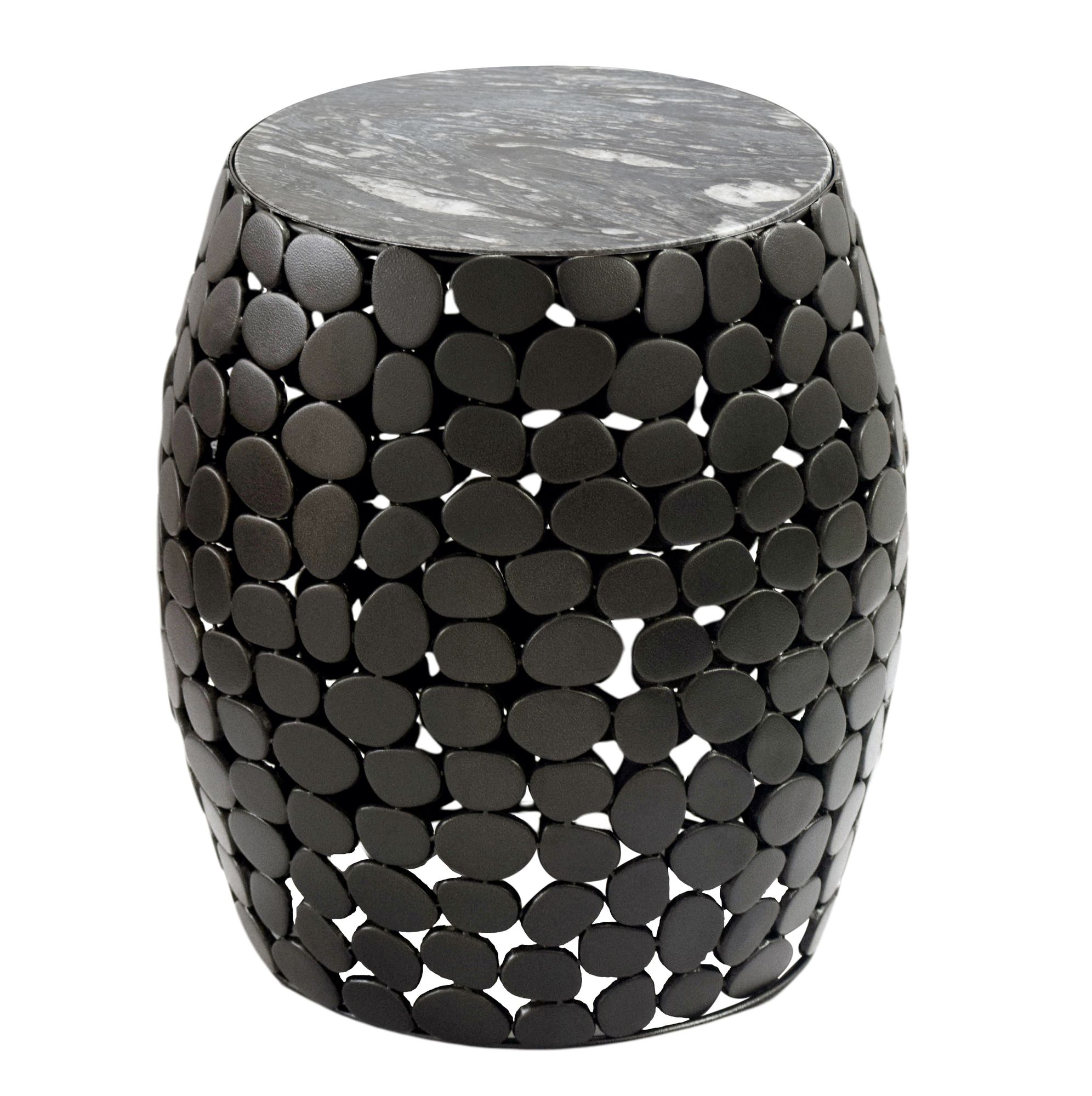 Beistelltisch Borga Marmor Schwarz Ø 40 cm