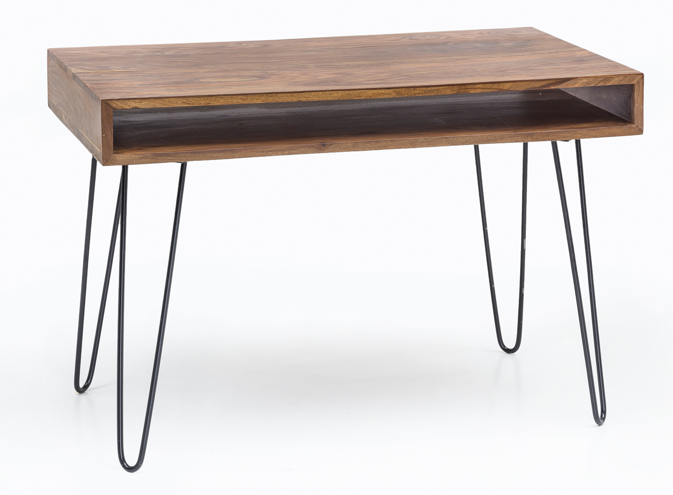 Schreibtisch Agdenes Massivholz Dunkelbraun 110 × 60 × 76 cm