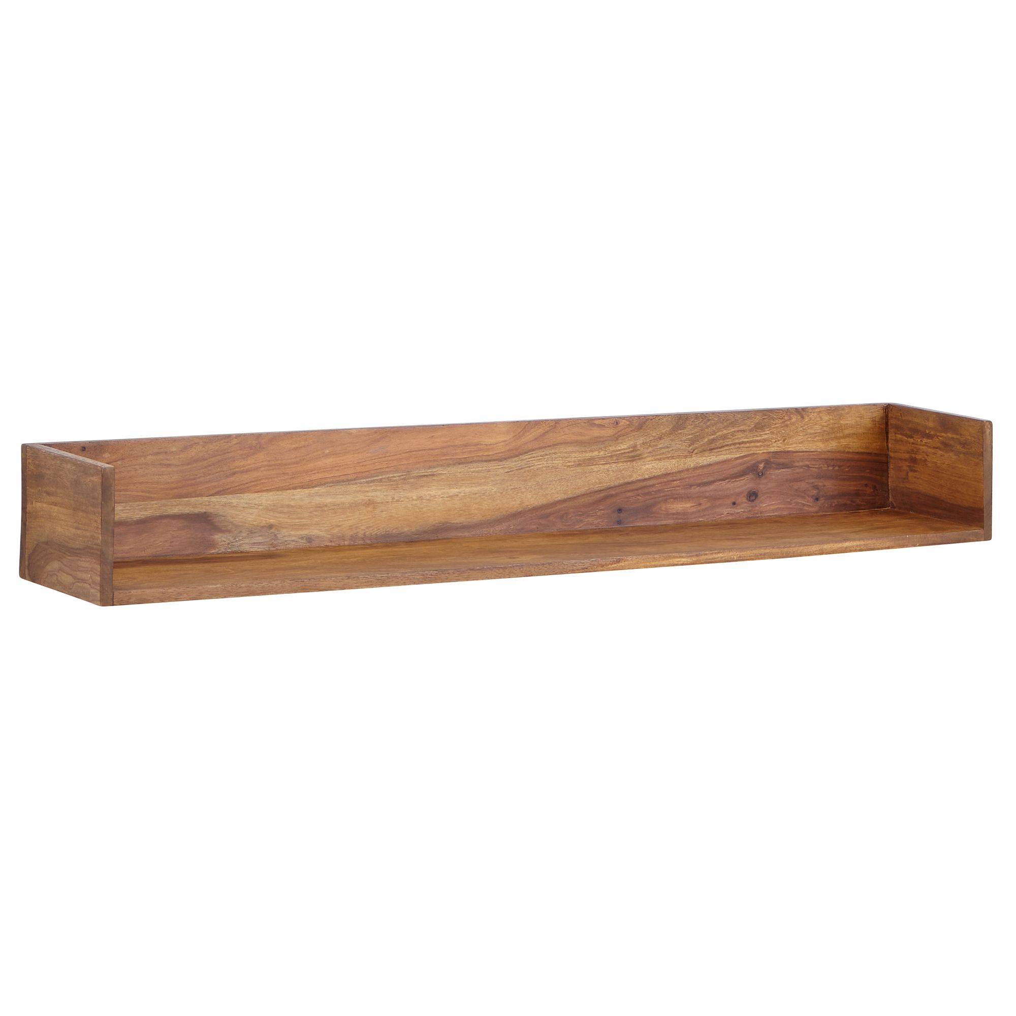 Wandregal Landeyjar Massivholz Dunkelbraun 120 × 20 × 15 cm