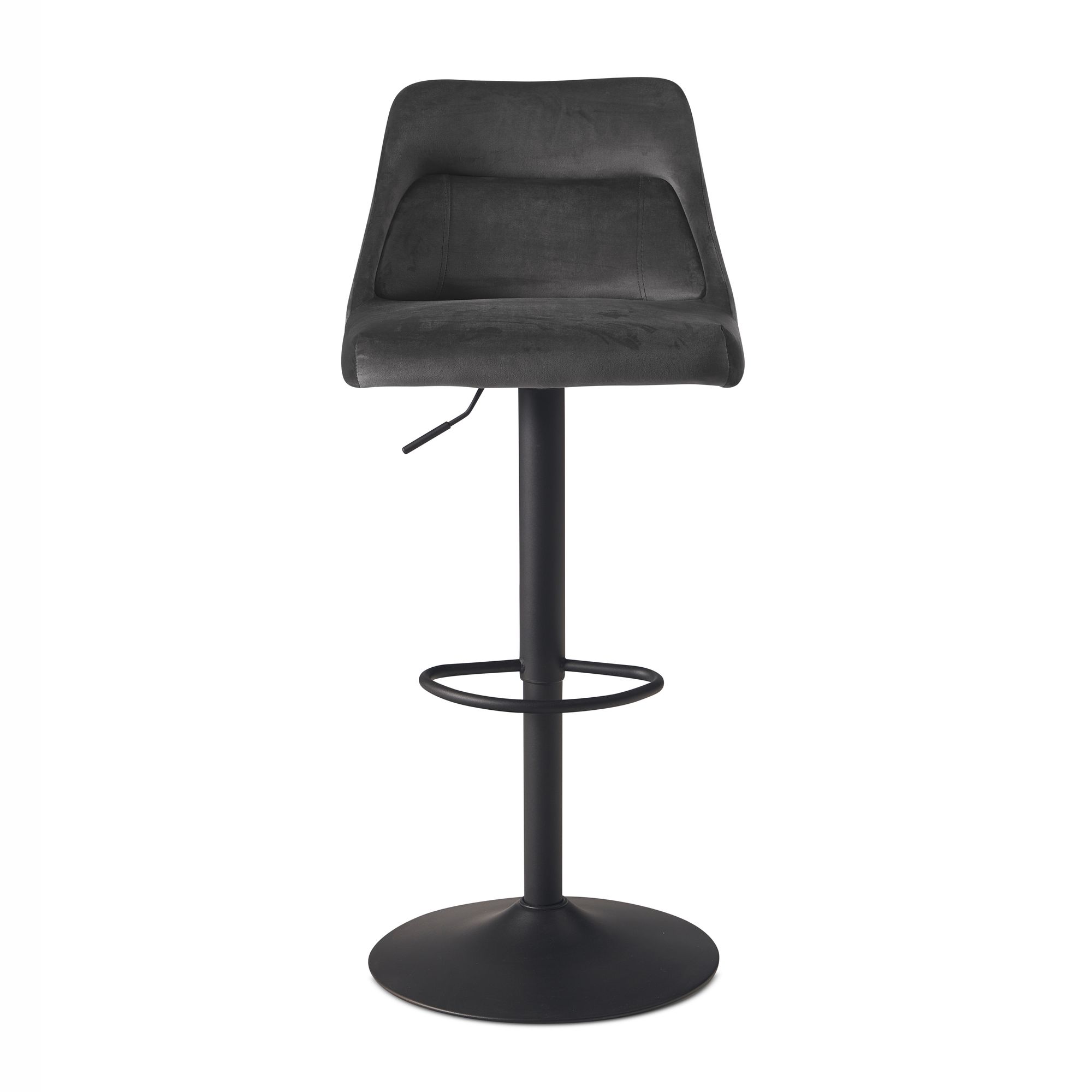 Barhocker Rypefjord Samt Grau Tiefe 51 cm