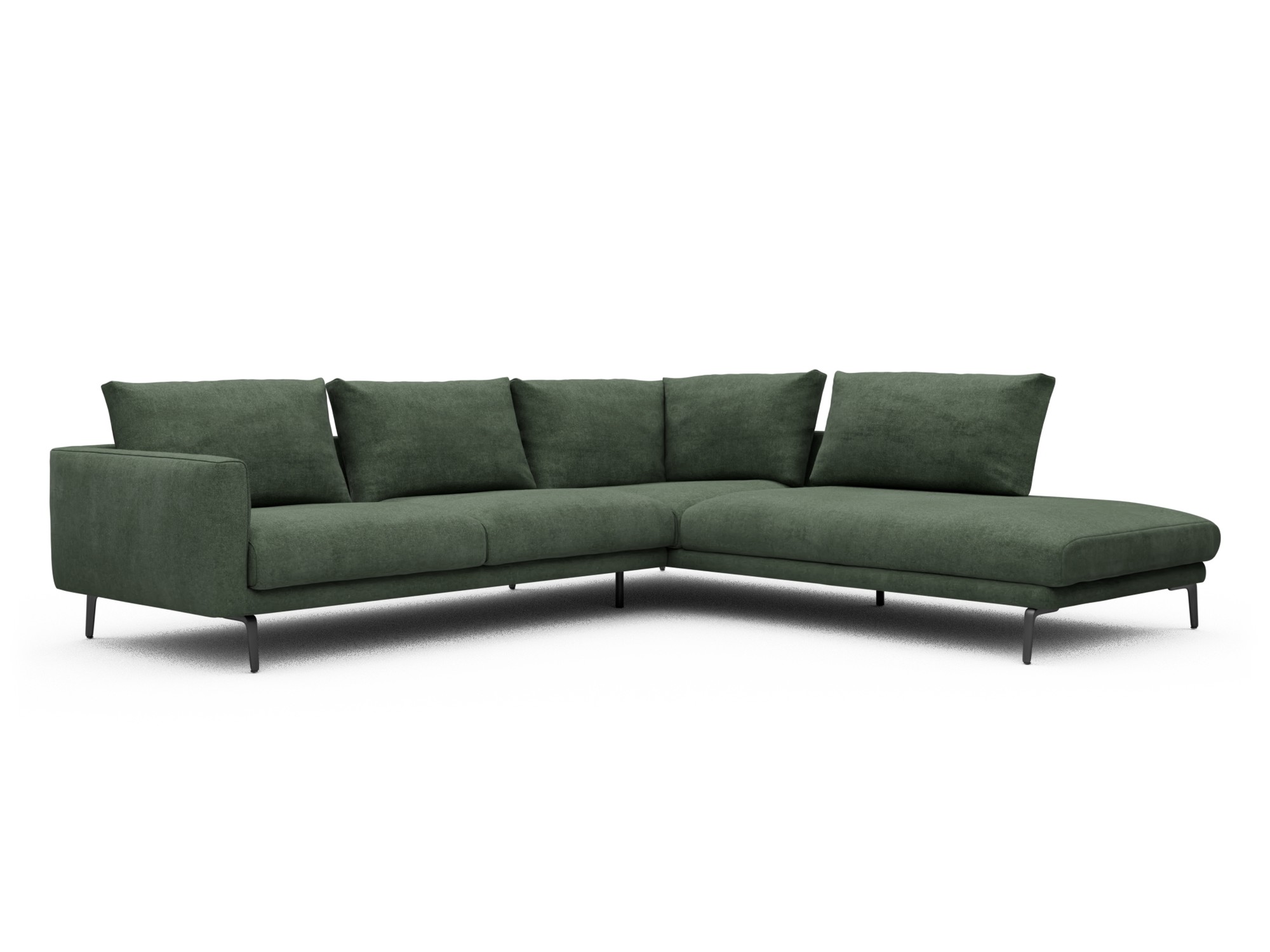 Skandi Home Ecksofa Karl Relax-Ecke rechts mit 2,5-Sitzer Casone-Forest-Green moebelfaktor