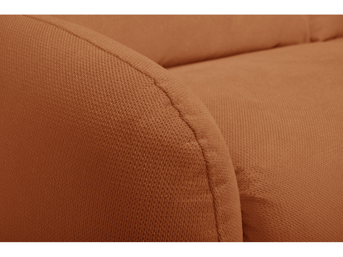 Bobochic Kenan Schlafsofa 3-Sitzer Stoff Orange, Liegefläche 160 × 196 cm