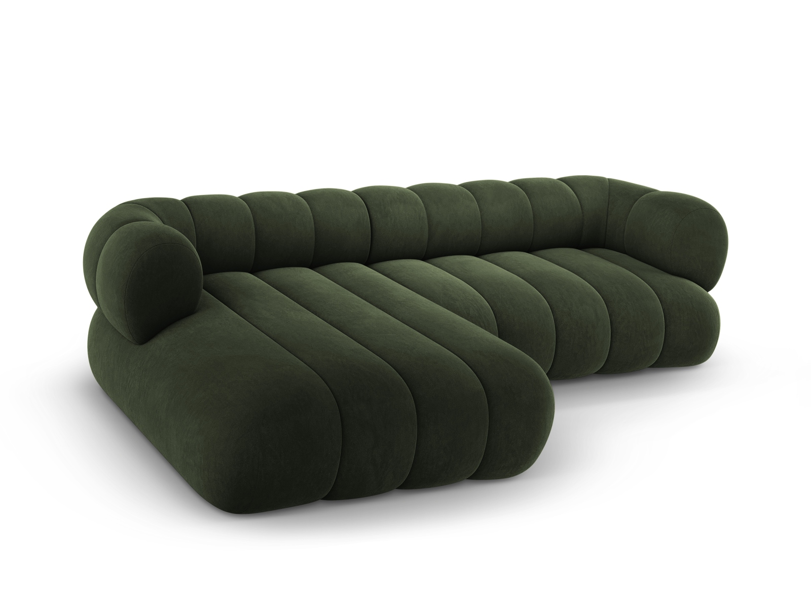 Cosmopolitan Design Ecksofa Koge 5-Sitzer Samt Vogue Grün Links