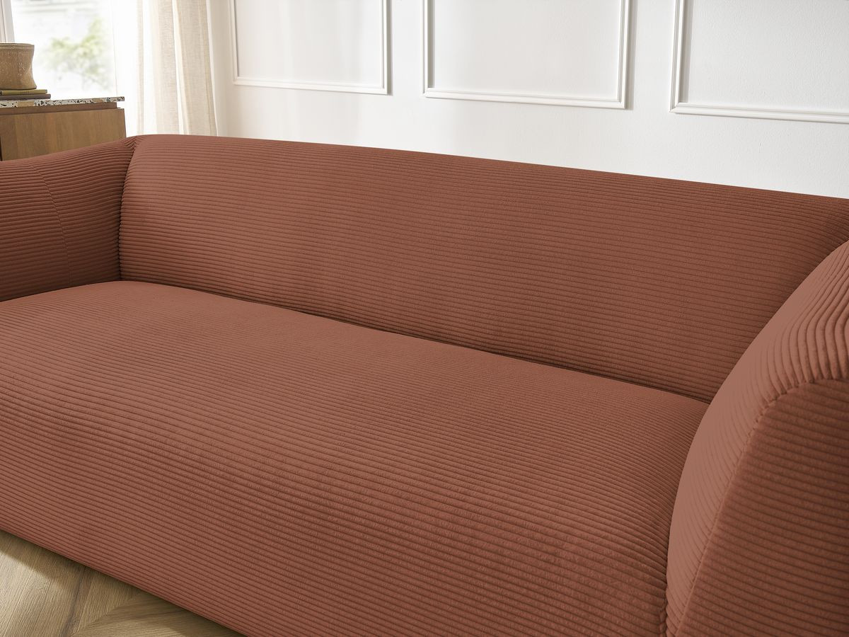 Bobochic Giorgia Sofa 5-Sitzer 412 × 100 cm Cordsamt Orange