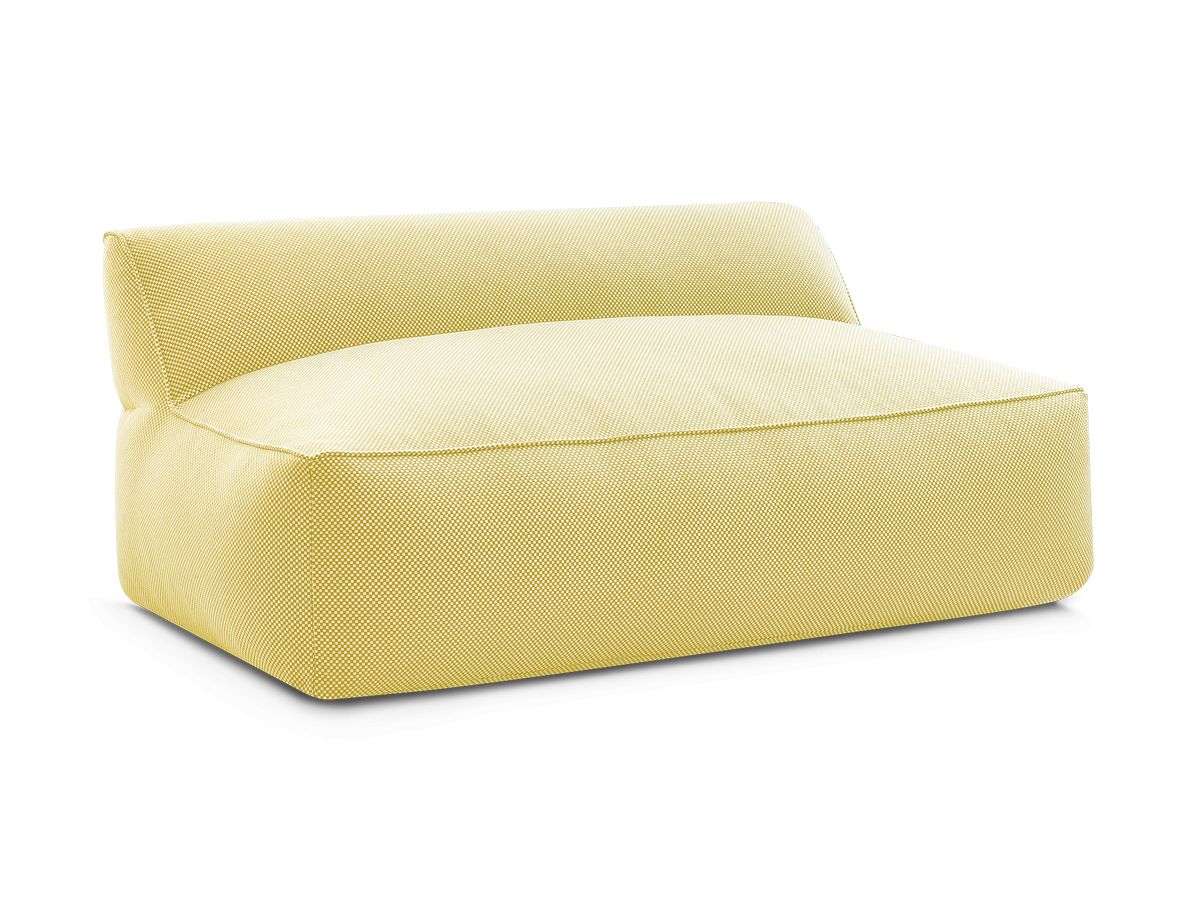 Bobochic Riviera Sofamodul 2-Sitzer Melange-Stoff Gelb
