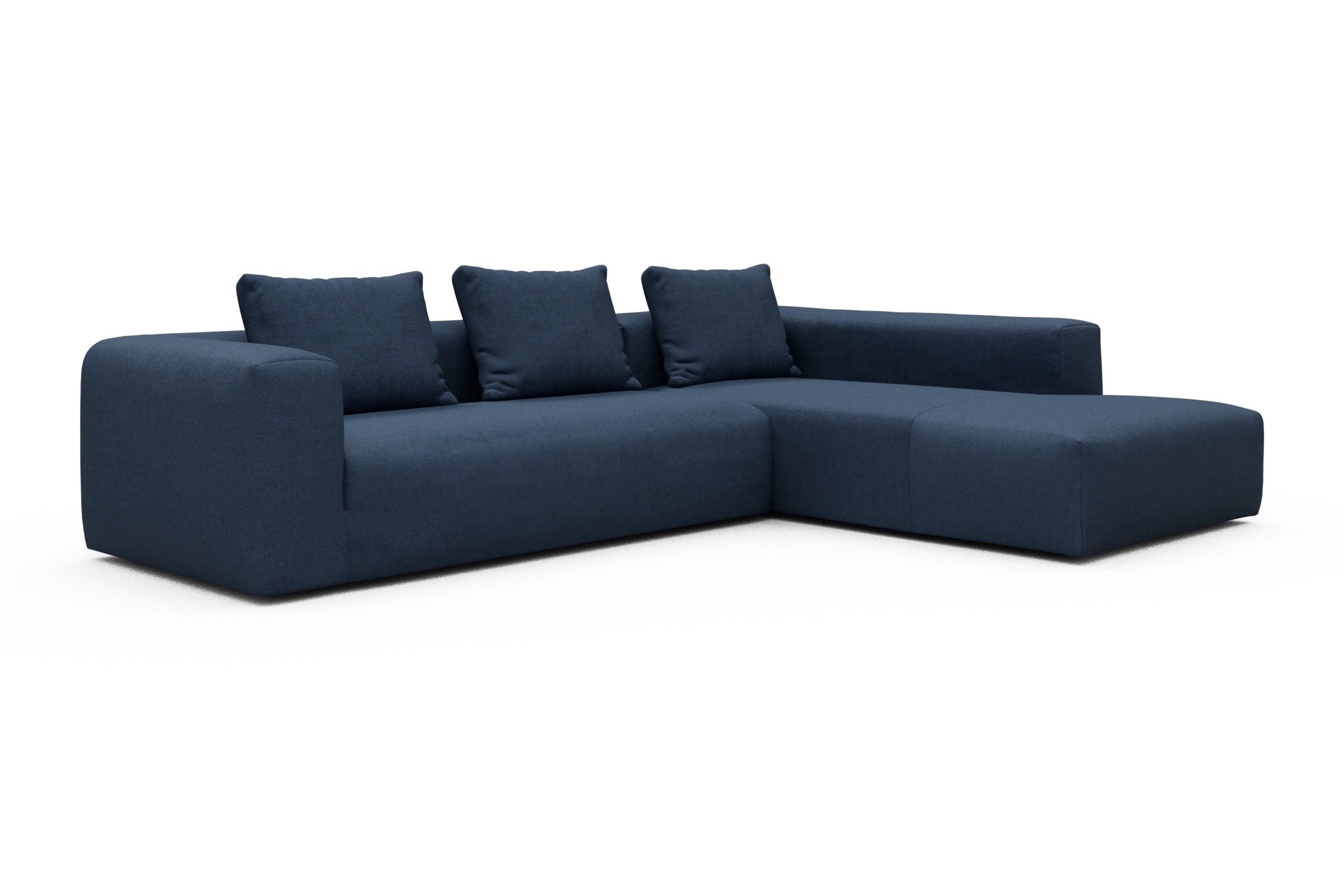 Ecksofa Fred Relax-Ecke rechts mit 2,5-Sitzer Weda-Blue