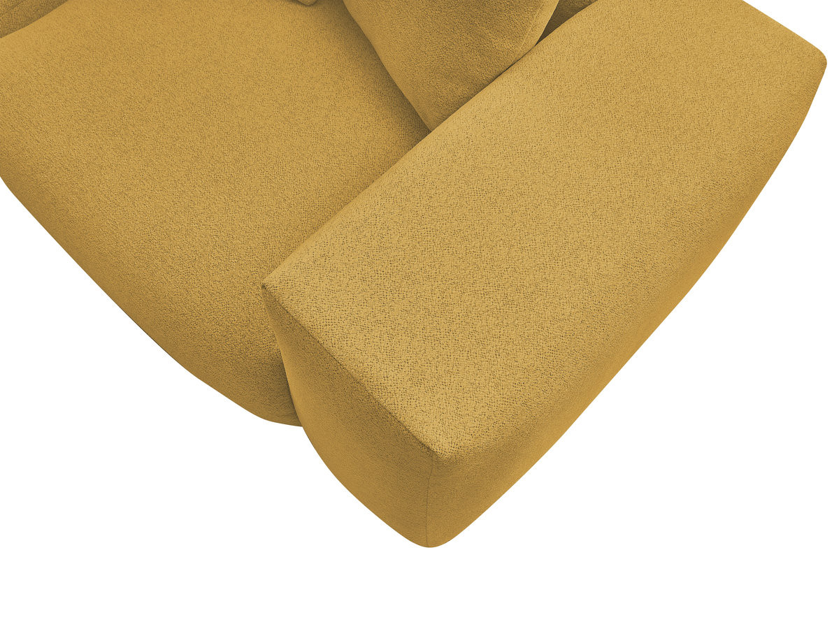 Bobochic Voltaire Ecksofa 322 × 268 cm Melange-Stoff Gelb Ecke rechts