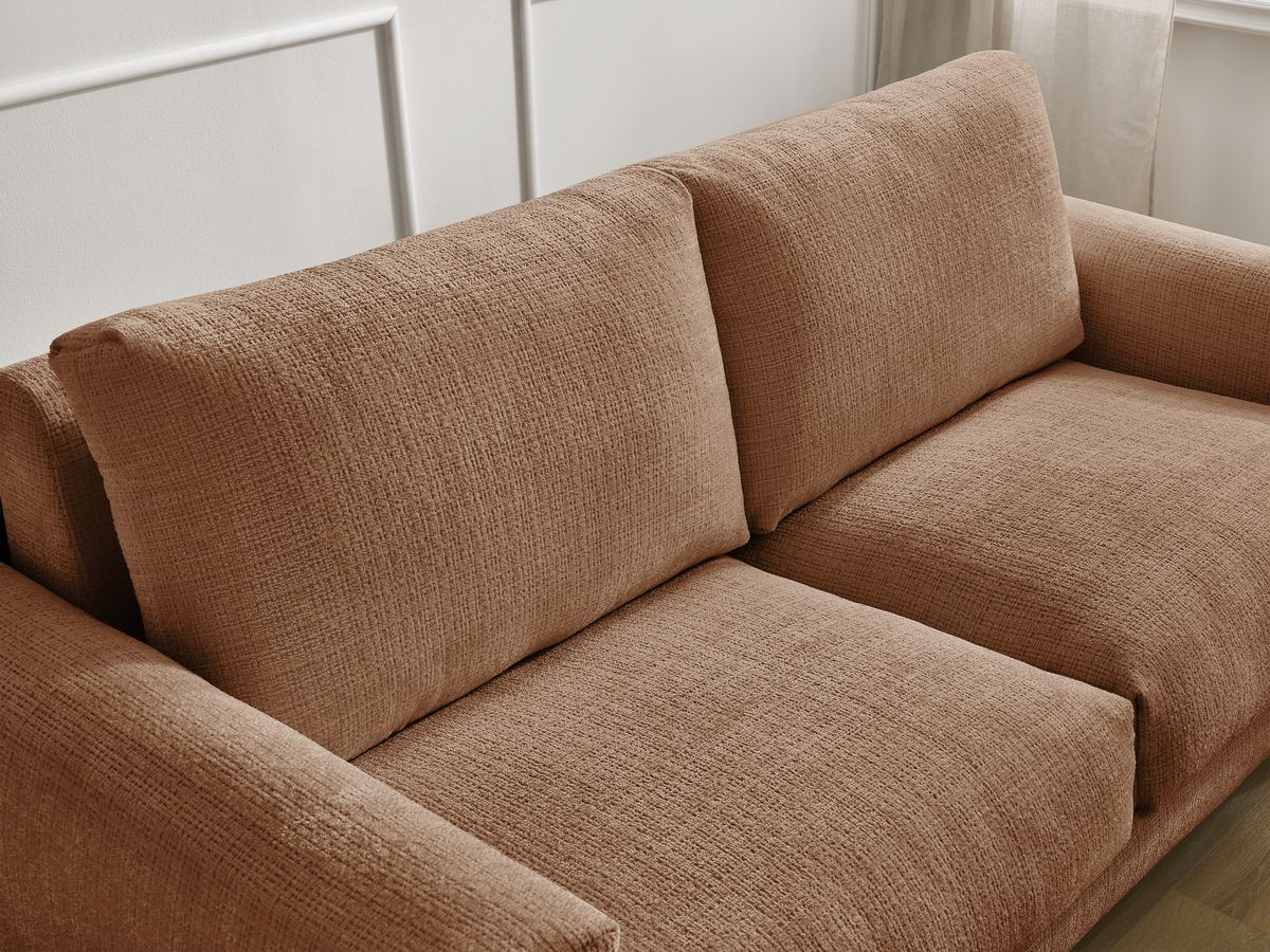 Bobochic Cocoone Schlafsofa 3-Sitzer Strukturstoff Orange, Liegefläche 160 × 200 cm