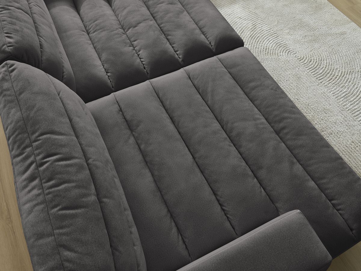 Bobochic Sierra Sofa 4-Sitzer Samt Schwarz