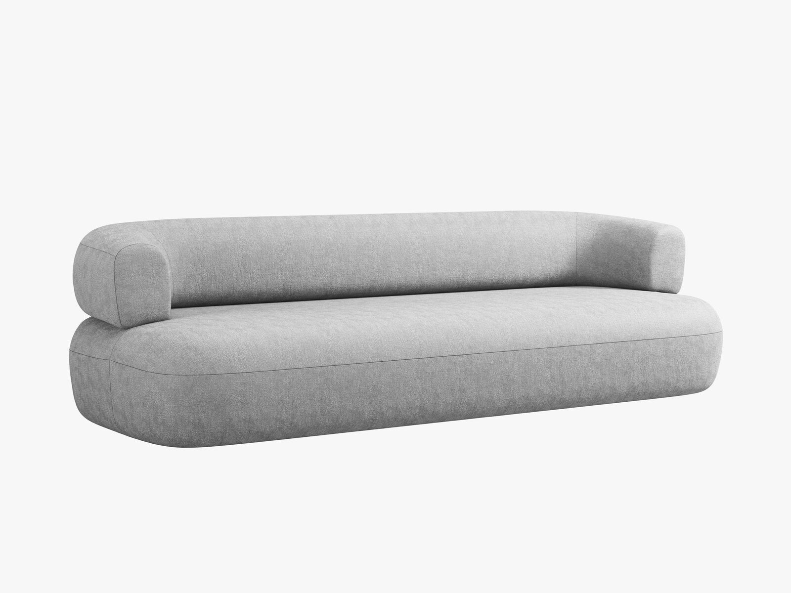 Micadoni Sofa Jenny 4-Sitzer Chenille Perfect Harmony Silber