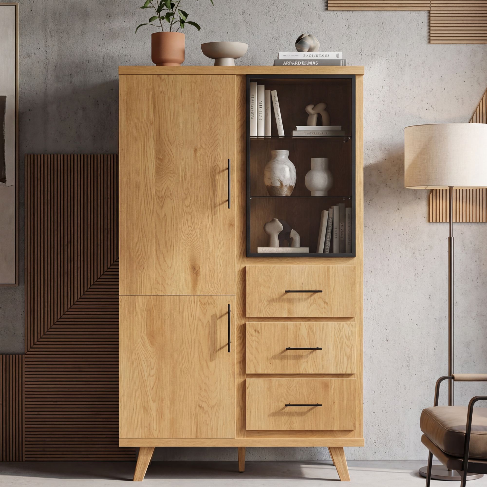 Highboard Storas Braun 100 × 40 × 188 cm