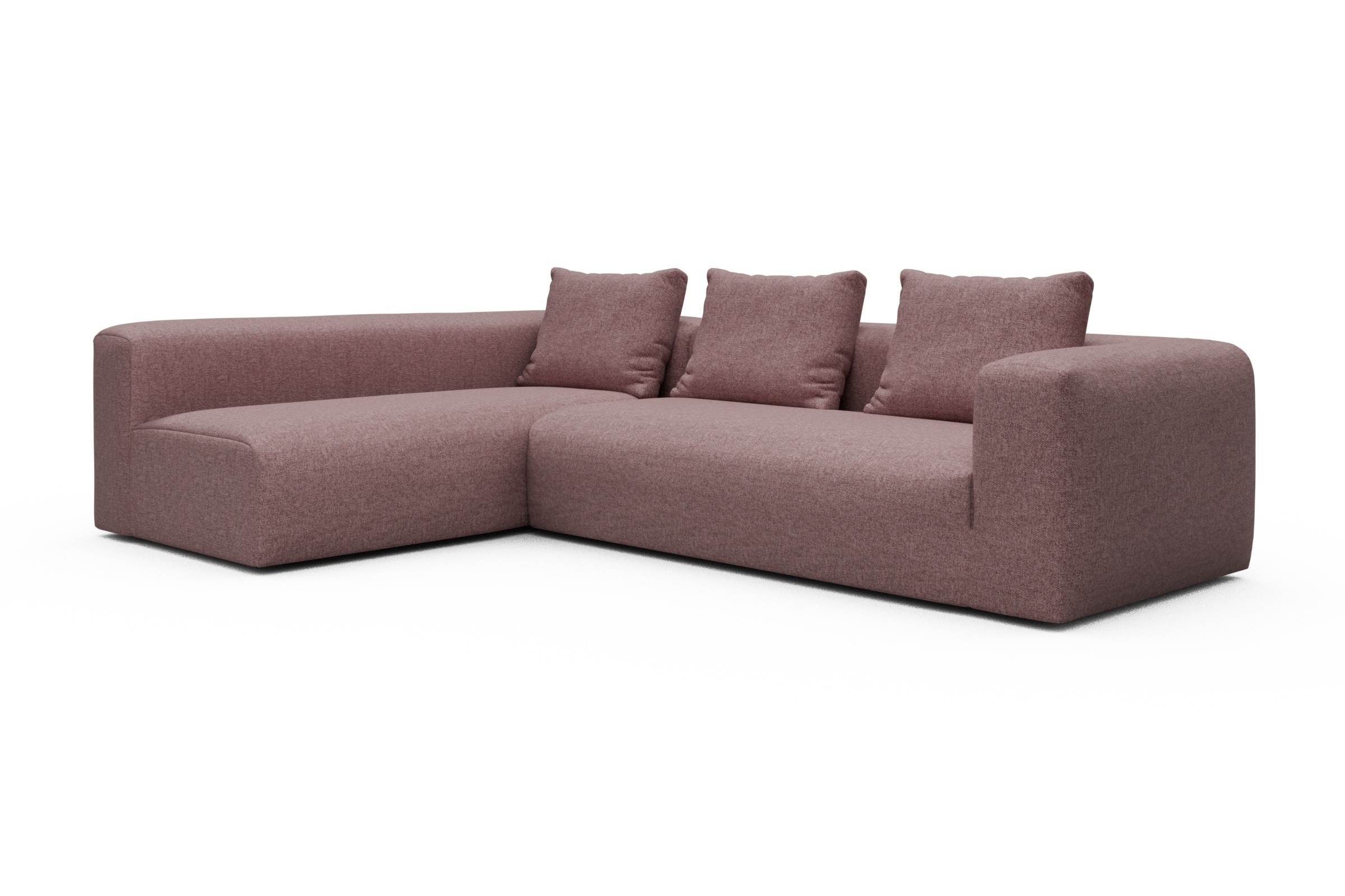 Ecksofa Fred 2x 2,5-Sitzer links offen Sama-Flamingo