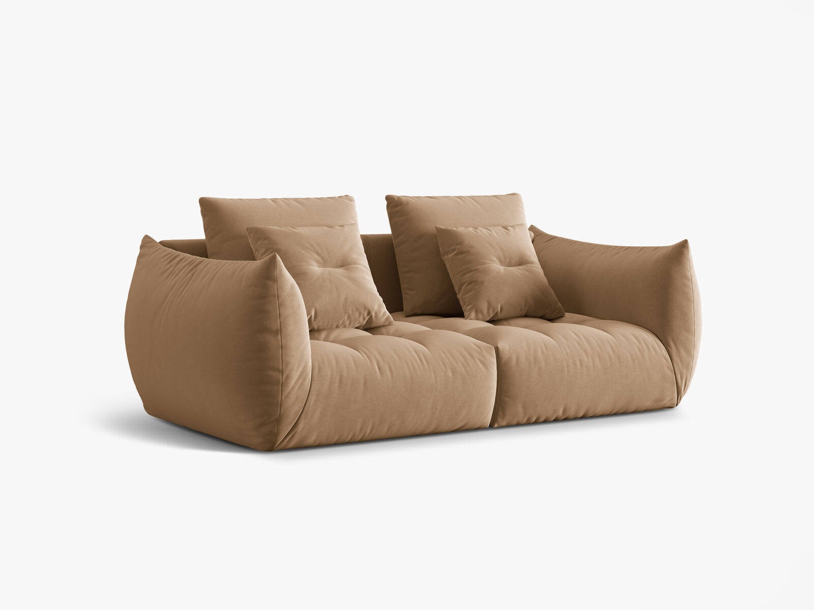 Micadoni Sofa Bloom 3-Sitzer Samt Sand