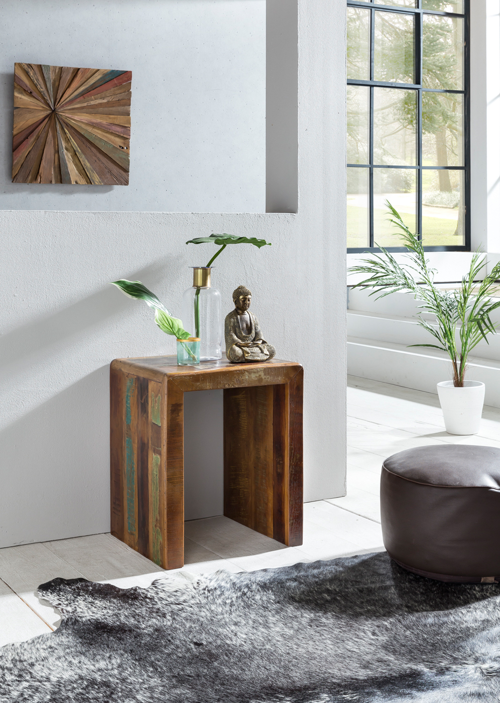 Beistelltisch Hanstholm Mango Massivholz Braun 45 × 40 × 55 cm