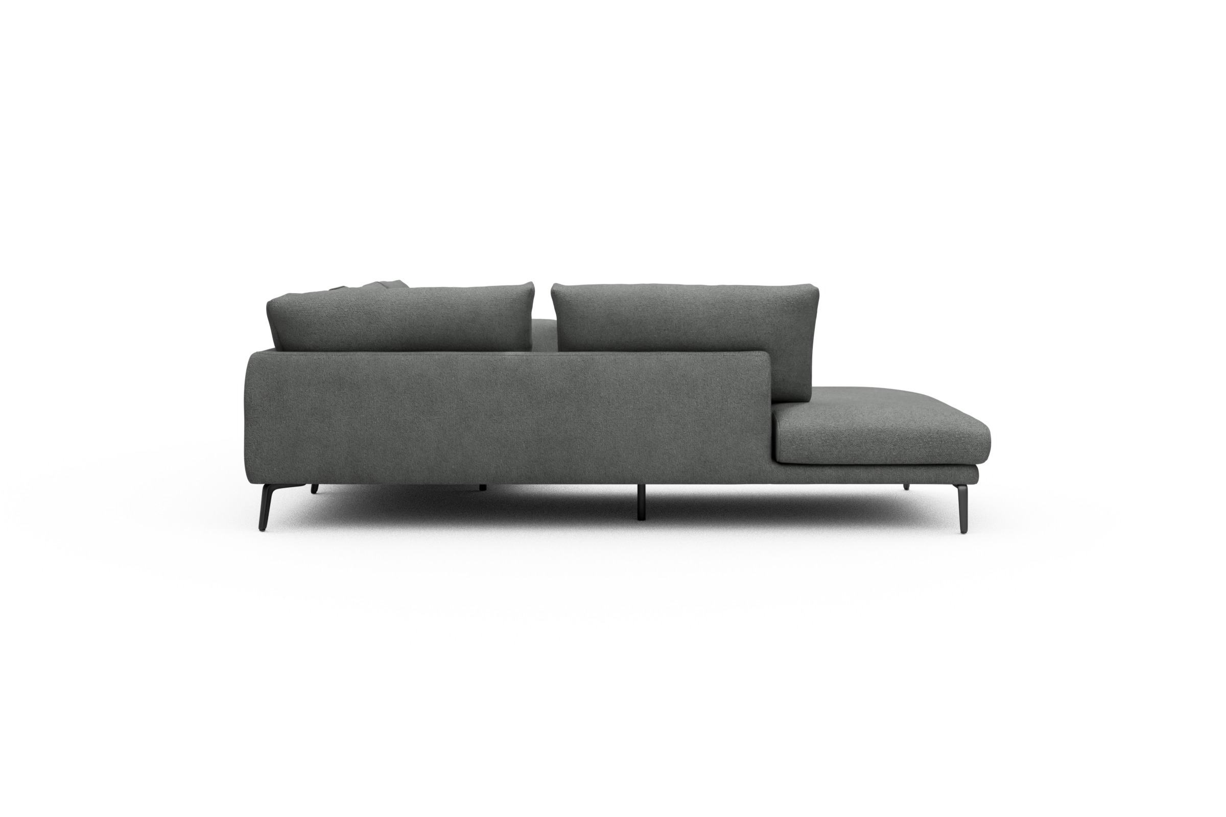 Ecksofa Karl Relax-Ecke links mit 2,5-Sitzer Boucle-Ash-Grey