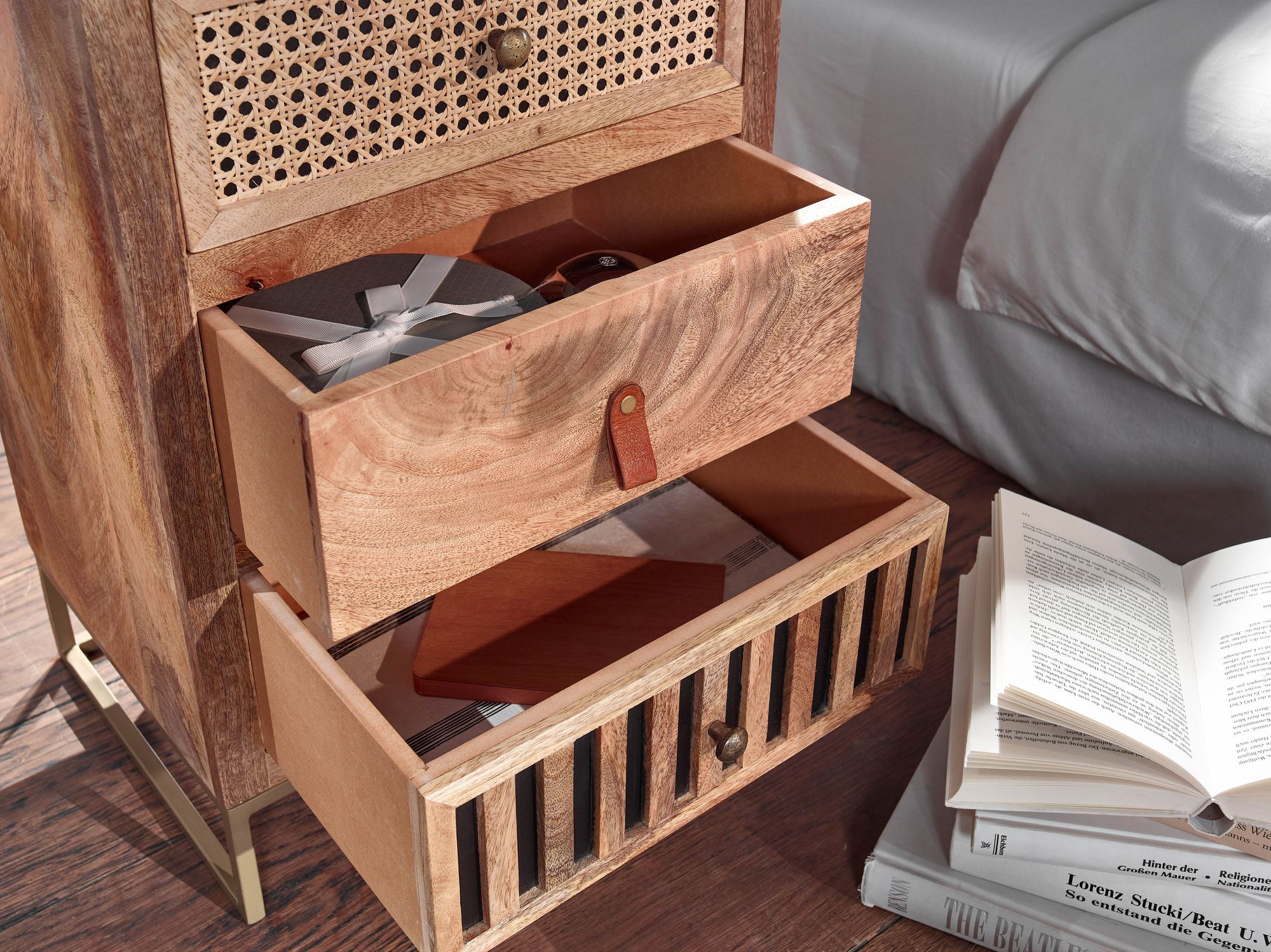 Nachttisch Hofsnes Mango Massivholz 40 × 30 × 60 cm