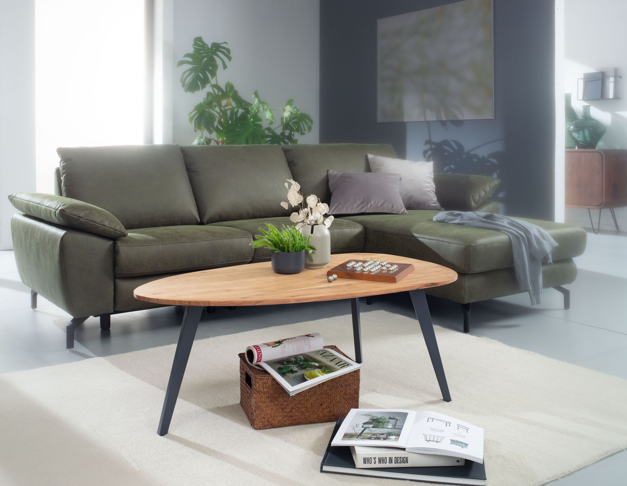 Couchtisch Aeduvik Akazie Massivholz Braun 110 × 60 × 45 cm