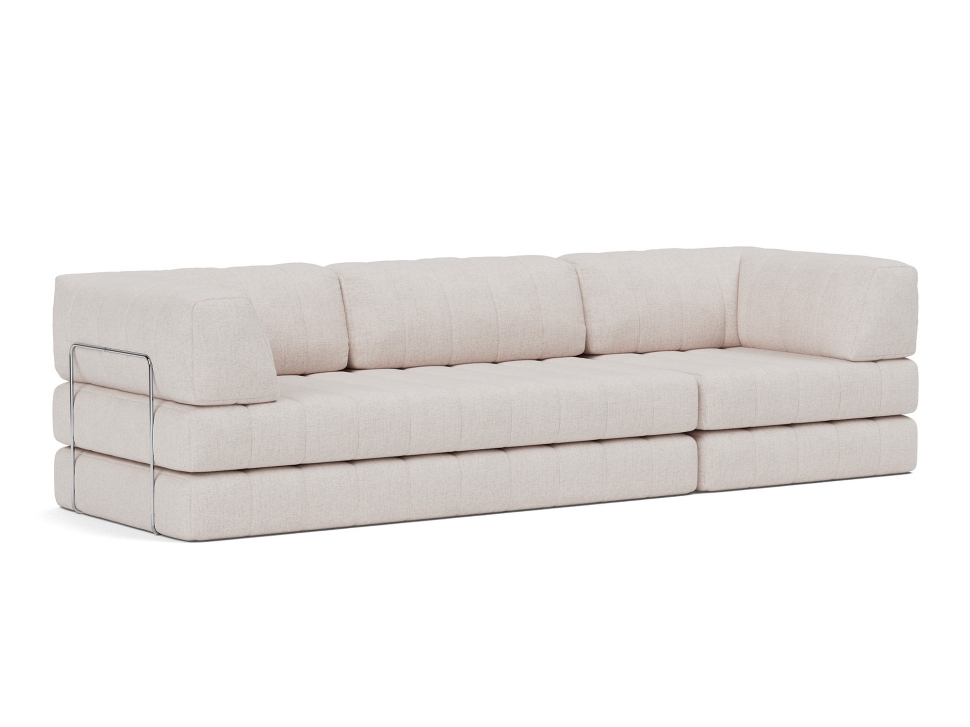 Schlafsofa CozyPad Grand mit Armlehnen Strukturierter Stoff Weda 300-Weda-Sand
