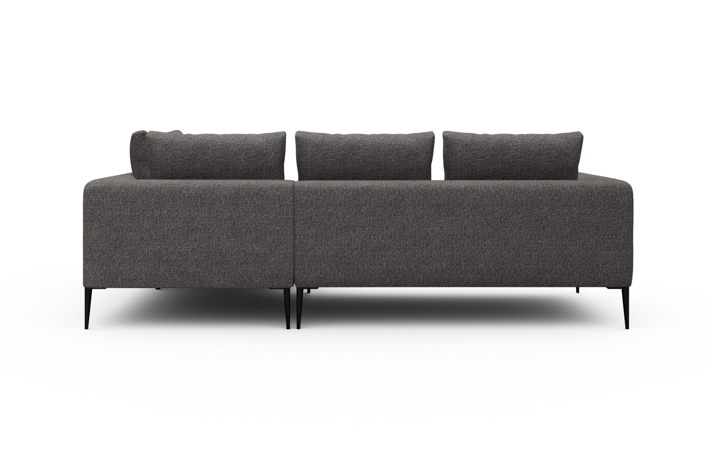 Ecksofa Paul Relax-Ecke rechts mit 2-Sitzer Carreno-Salt-and-Pepper