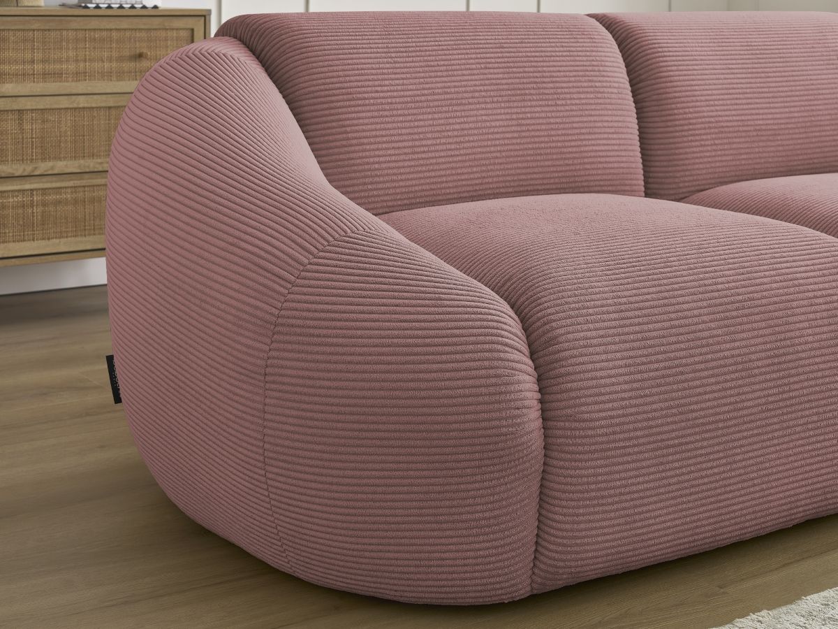 Bobochic Tina Sofa 2-Sitzer Cordsamt Rosa