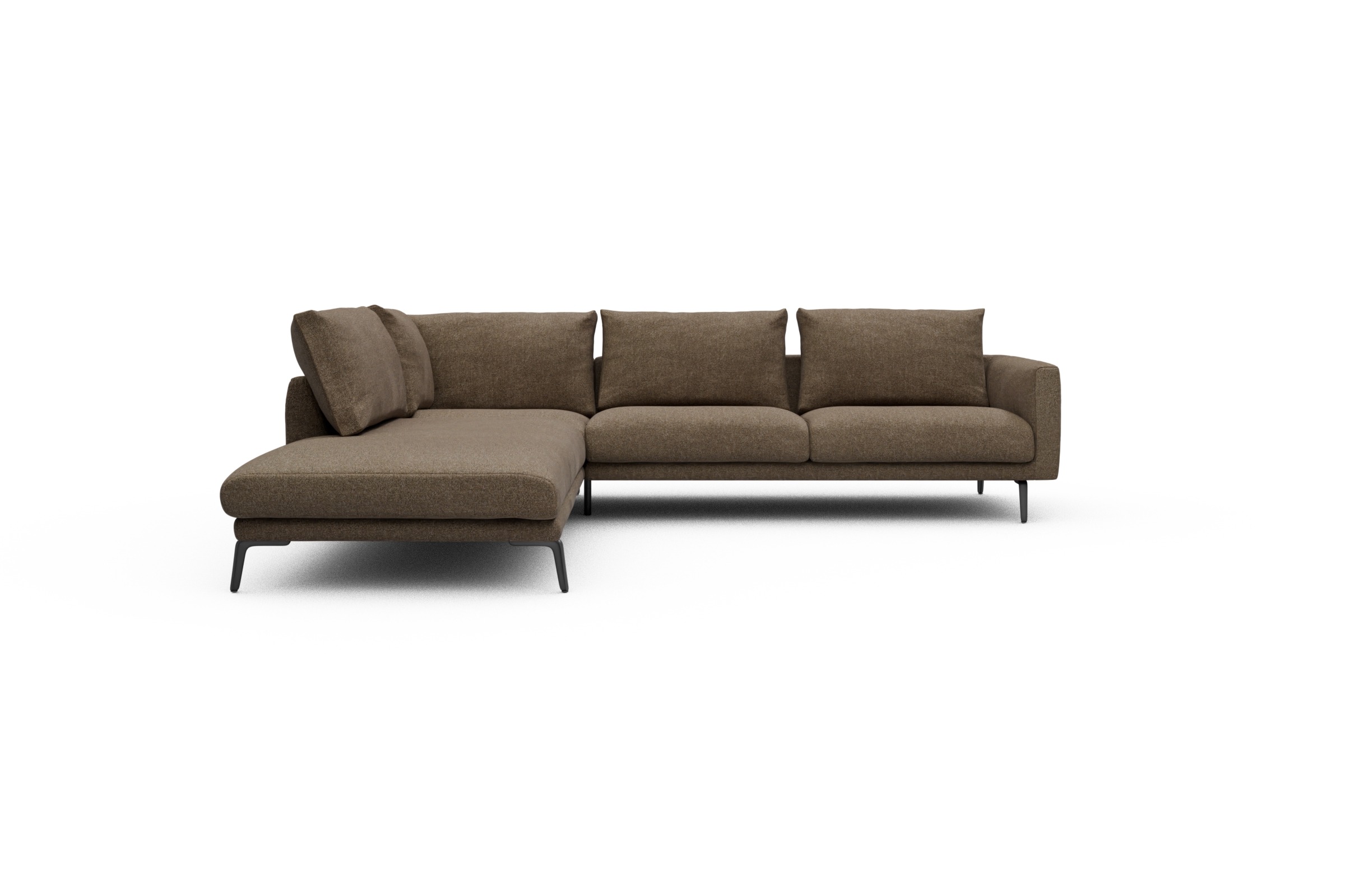 Skandi Home Ecksofa Karl Relax-Ecke links mit 2,5-Sitzer Aivi-Khaki-Brown moebelfaktor