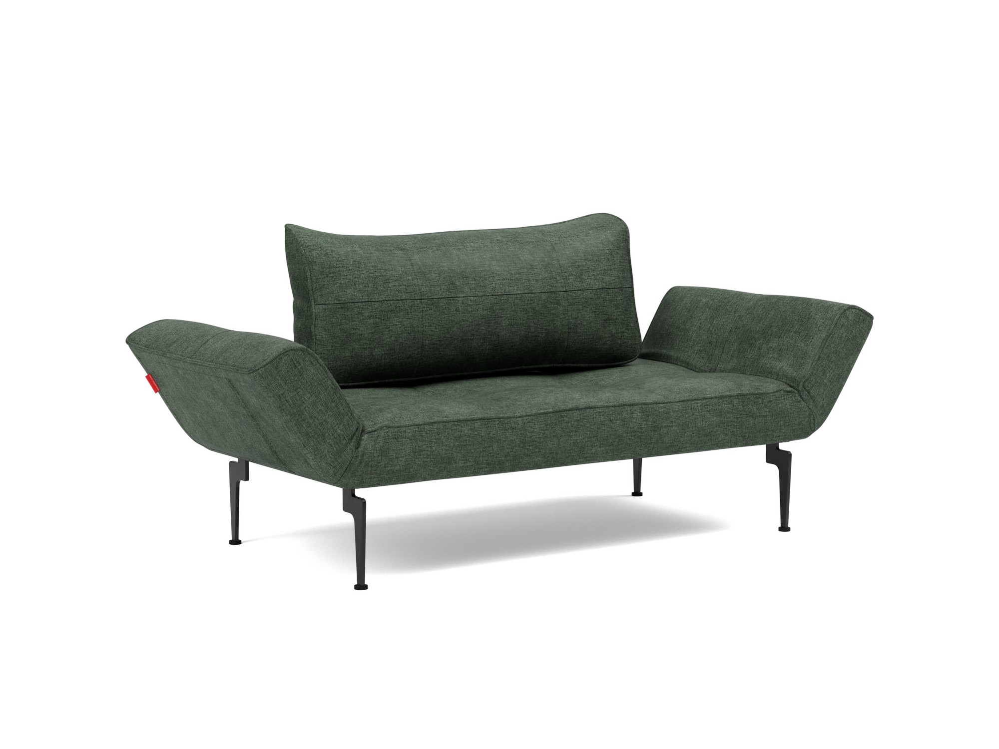 Tagesbett Zeal Flachgewebe Avella 281-Pine-Green Beine Laser schwarz