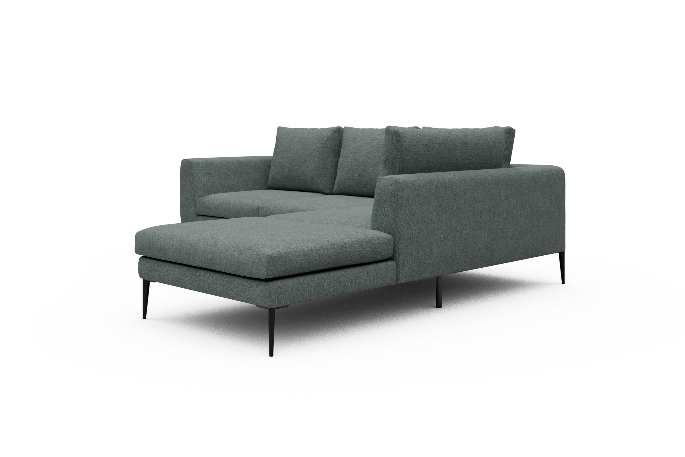 Ecksofa Paul Relax-Ecke rechts mit 2-Sitzer Carreno-Ice-Blue