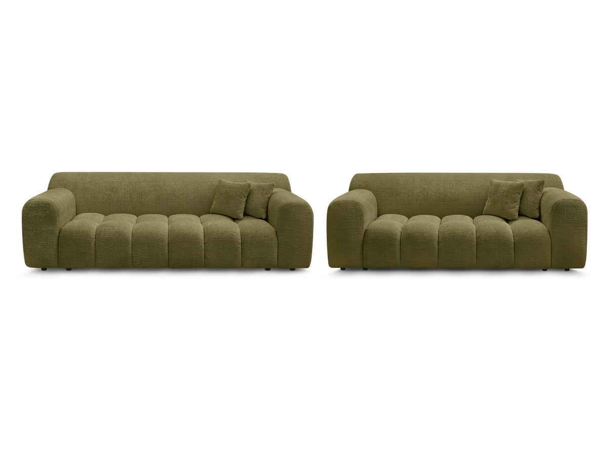 Bobochic Melisse Sofa 5-Sitzer Strukturstoff Grün