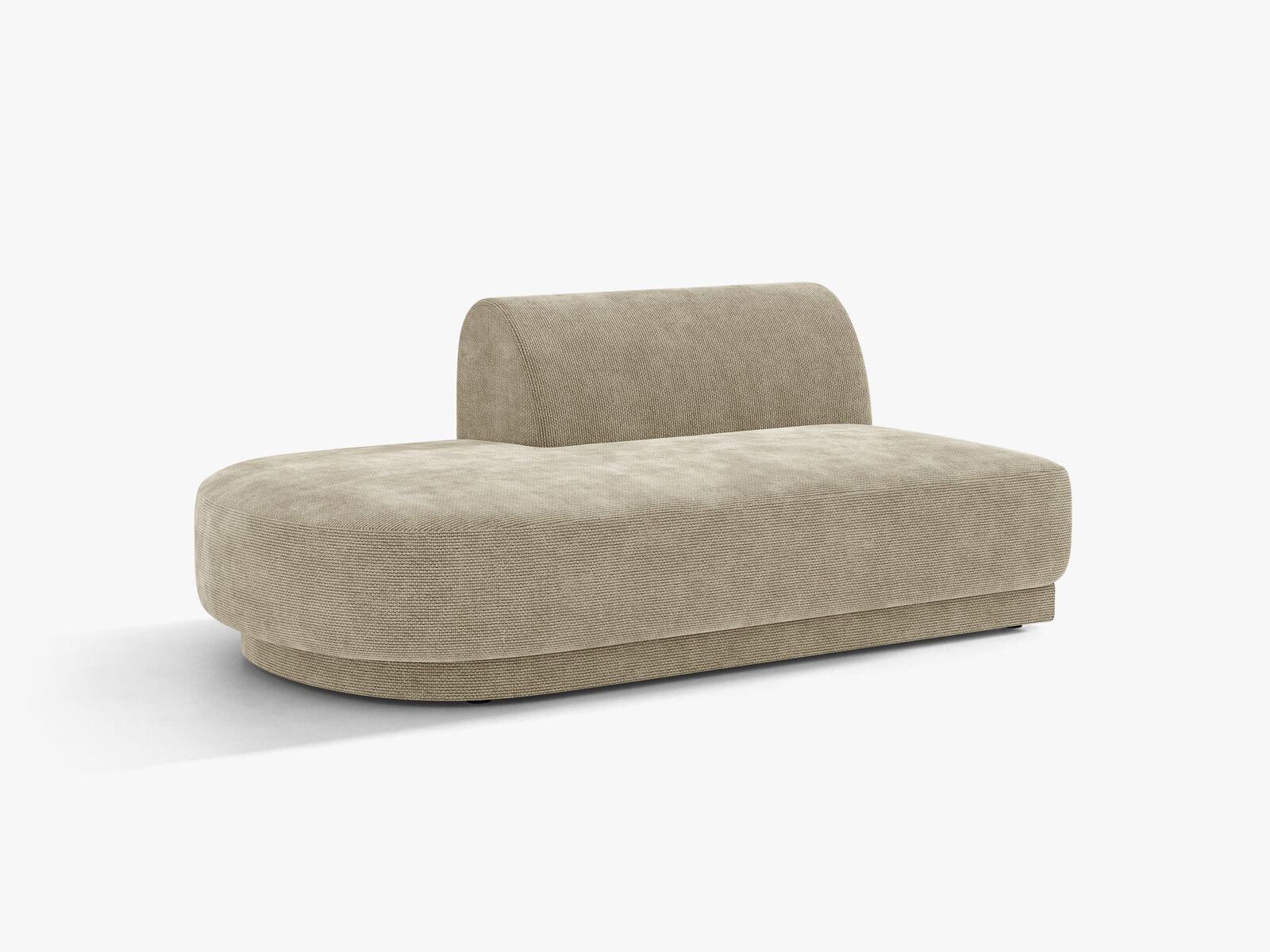 Micadoni 2-Sitzer Sitzmodul offen Miley Chenille Eden Dunkelbeige Links