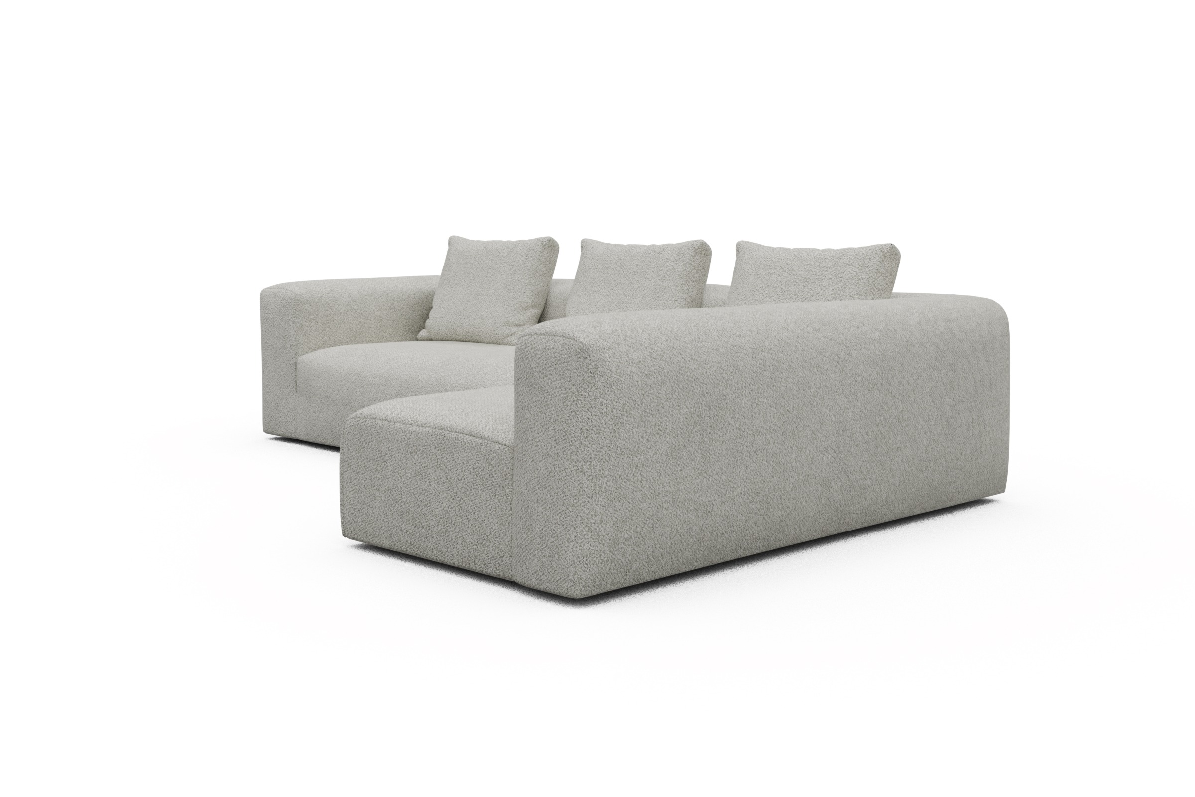 Ecksofa Fred 2x 2,5-Sitzer rechts offen Vanora-Warm-Sand