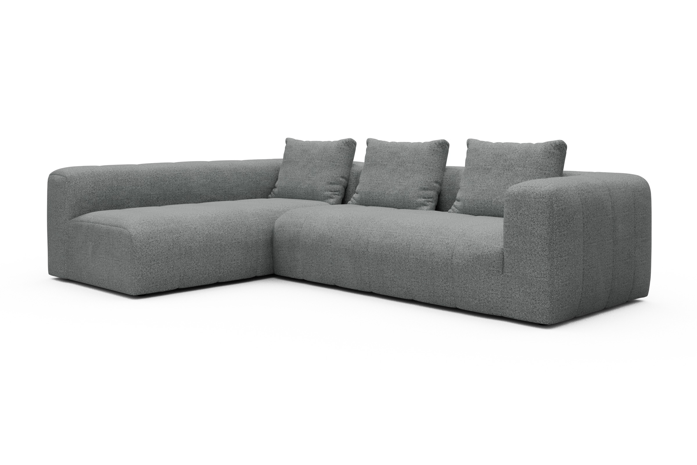 Ecksofa Hugo 2x 2,5-Sitzer Armlehne rechts Aivi-Gravet-Grey