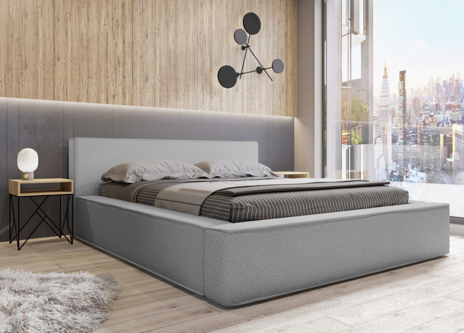 Polsterbett Delano Boucle 140x200 mit Metallrahmen Now Or Never 83