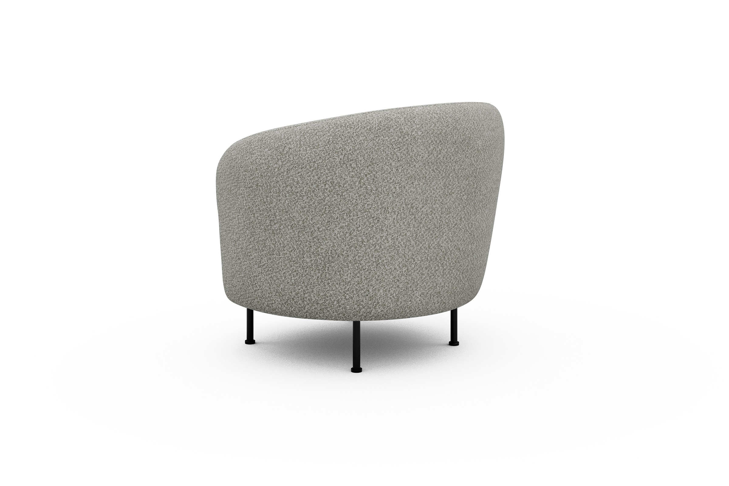 Sessel Ronda Metallbeine Schwarz Vanora-Warm-Sand