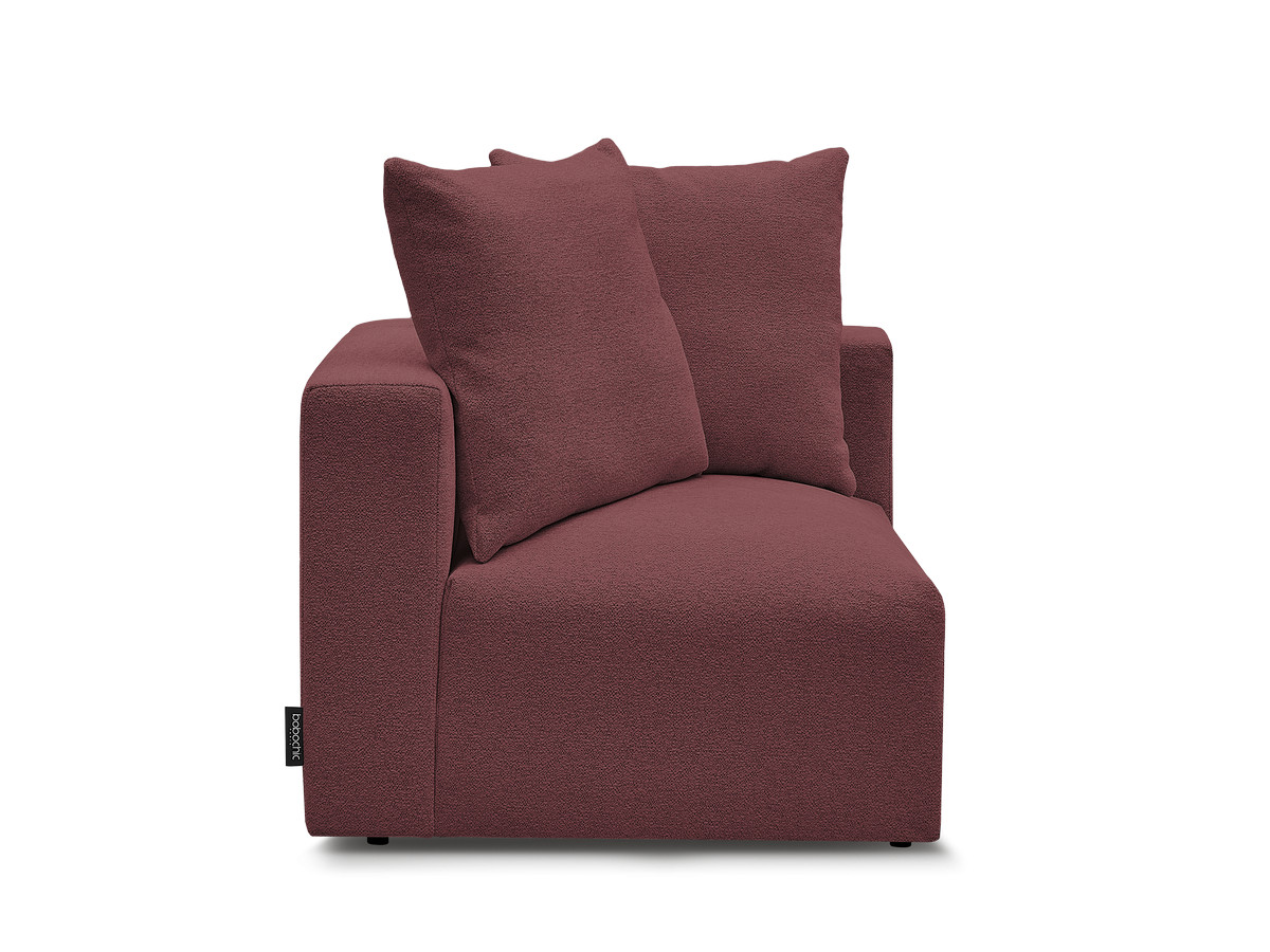 Bobochic Voltaire Eckmodul Melange-Stoff Rot Ecke links