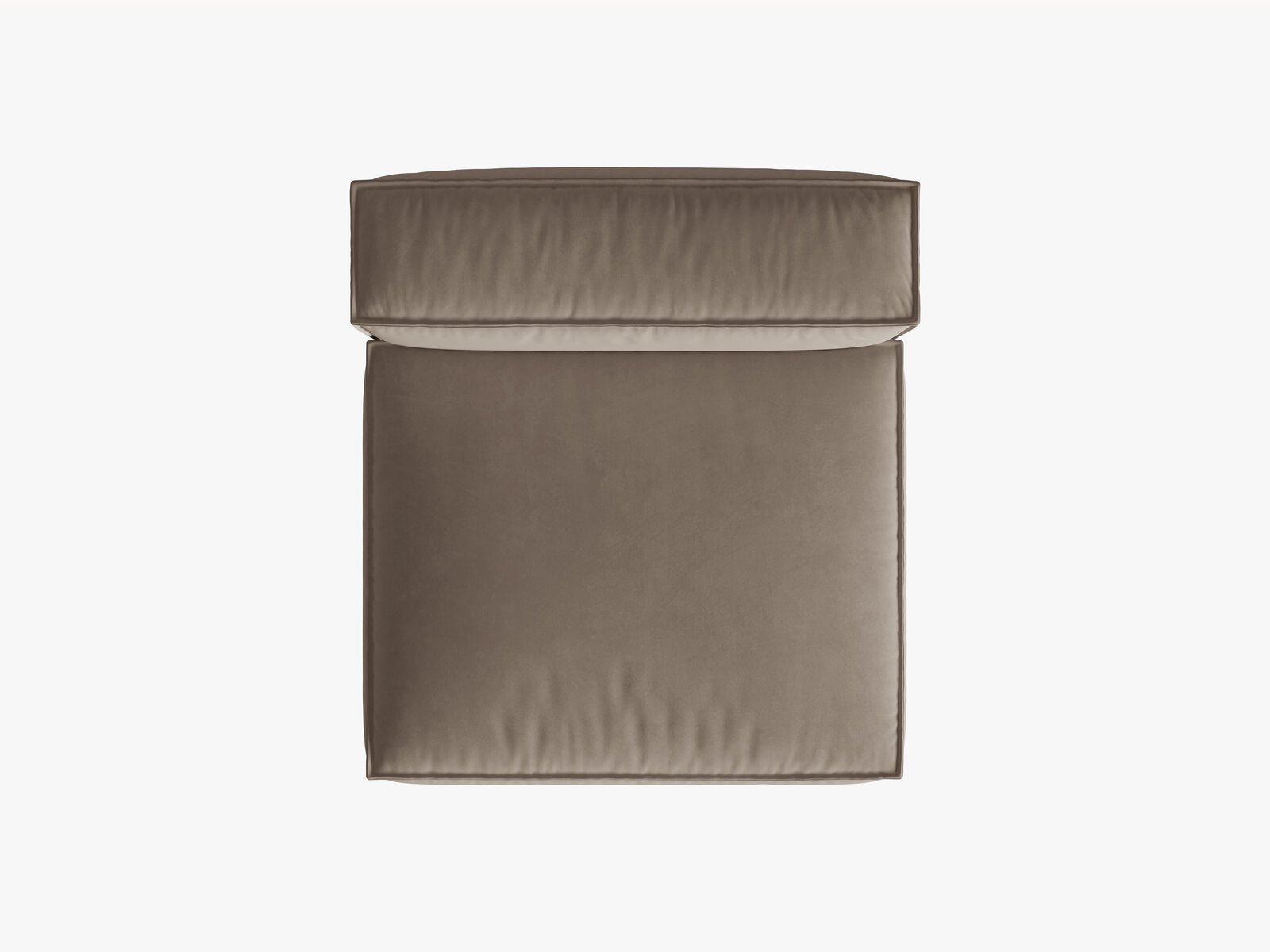 Micadoni Modul Nuria 1-Sitzer Samt Warmes Grau