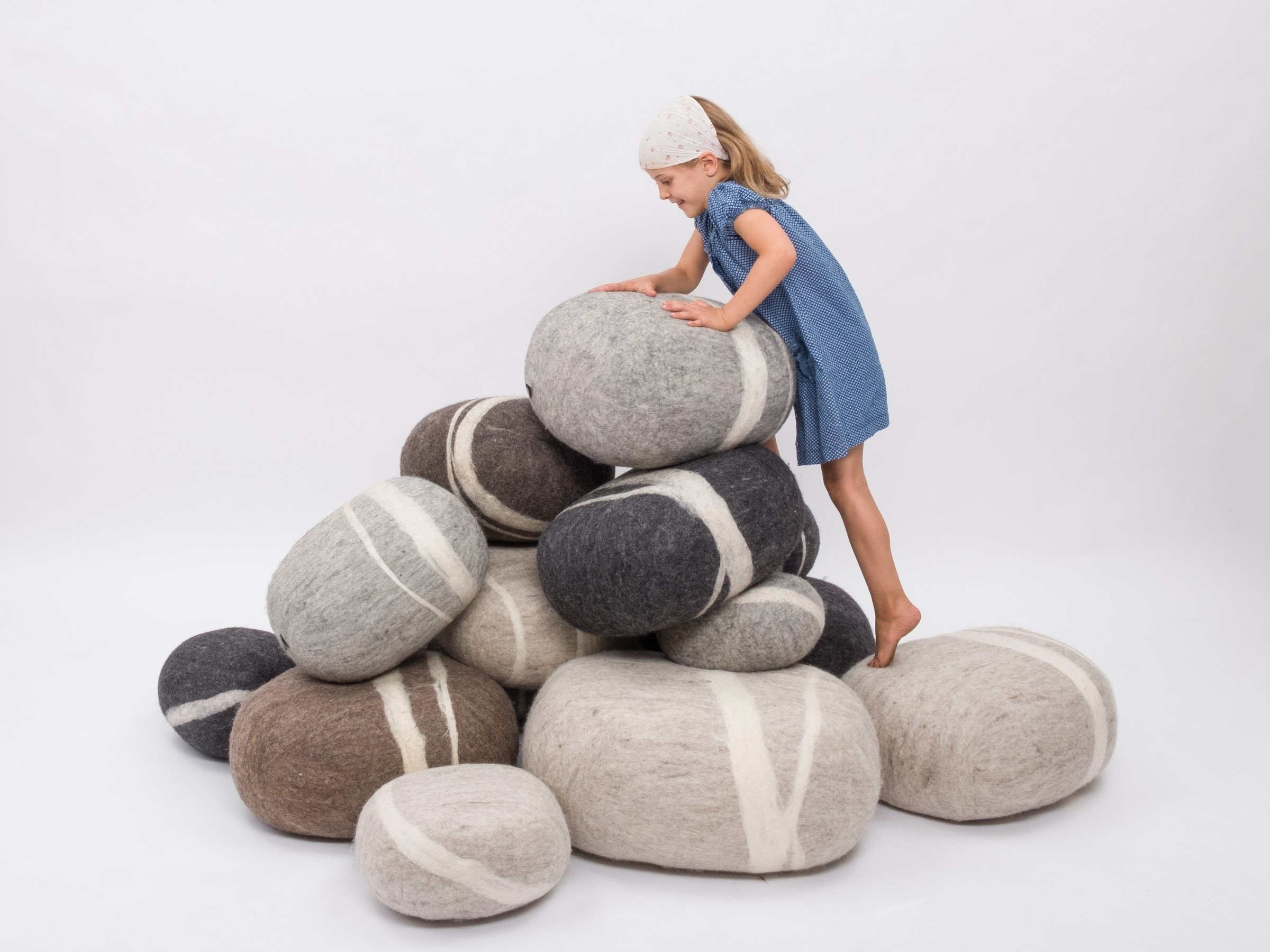 myfelt Carl Filz-Kieselstein Grau meliert 60 x 48 x 31 cm