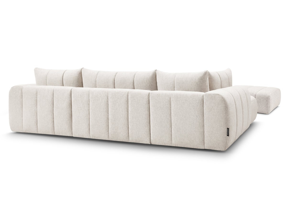 Bobochic Nesty Wohnlandschaft mit Pouf Melange-Stoff Beige Ecke rechts