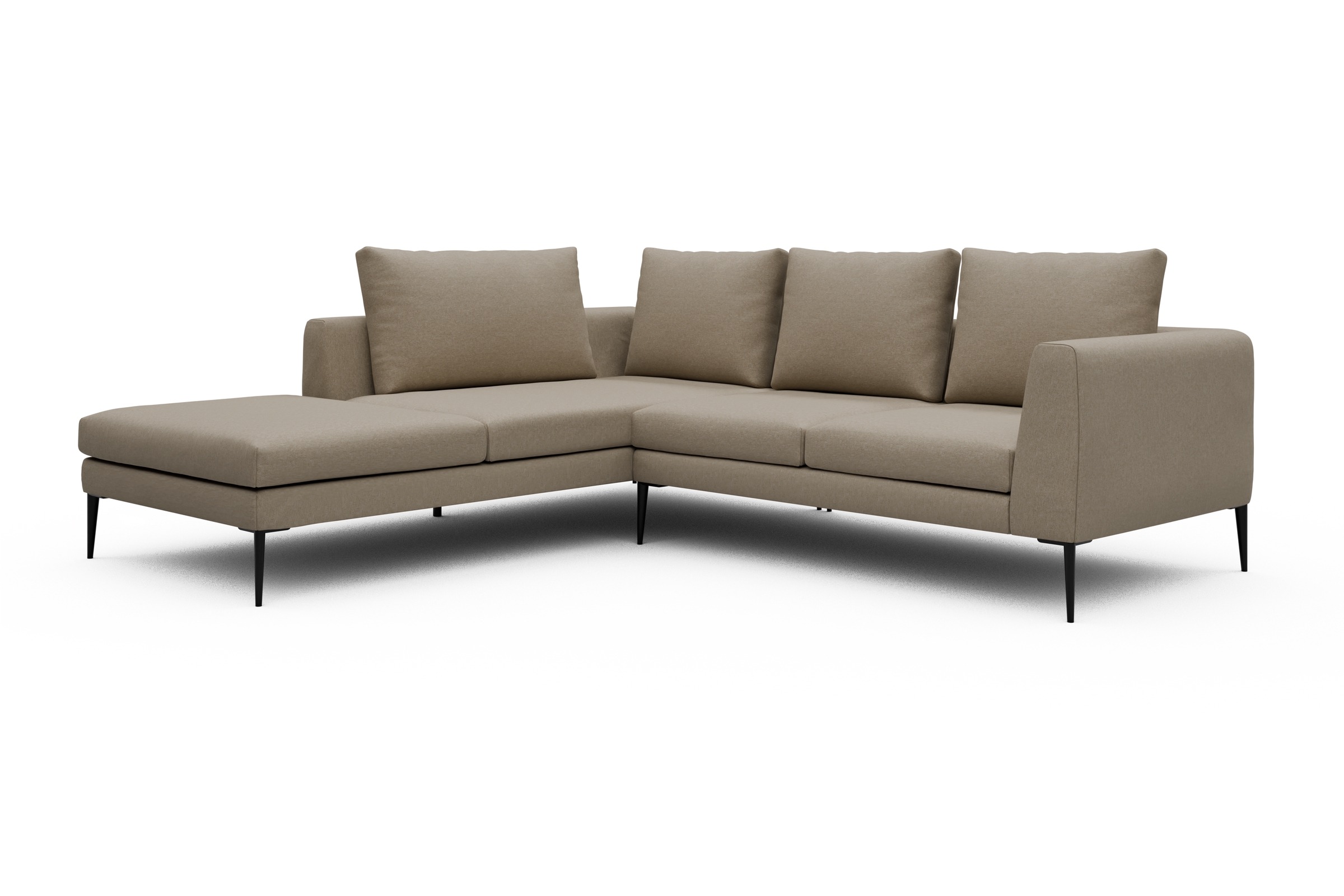 Ecksofa Paul Relax-Ecke links mit 2-Sitzer Satya-Natural