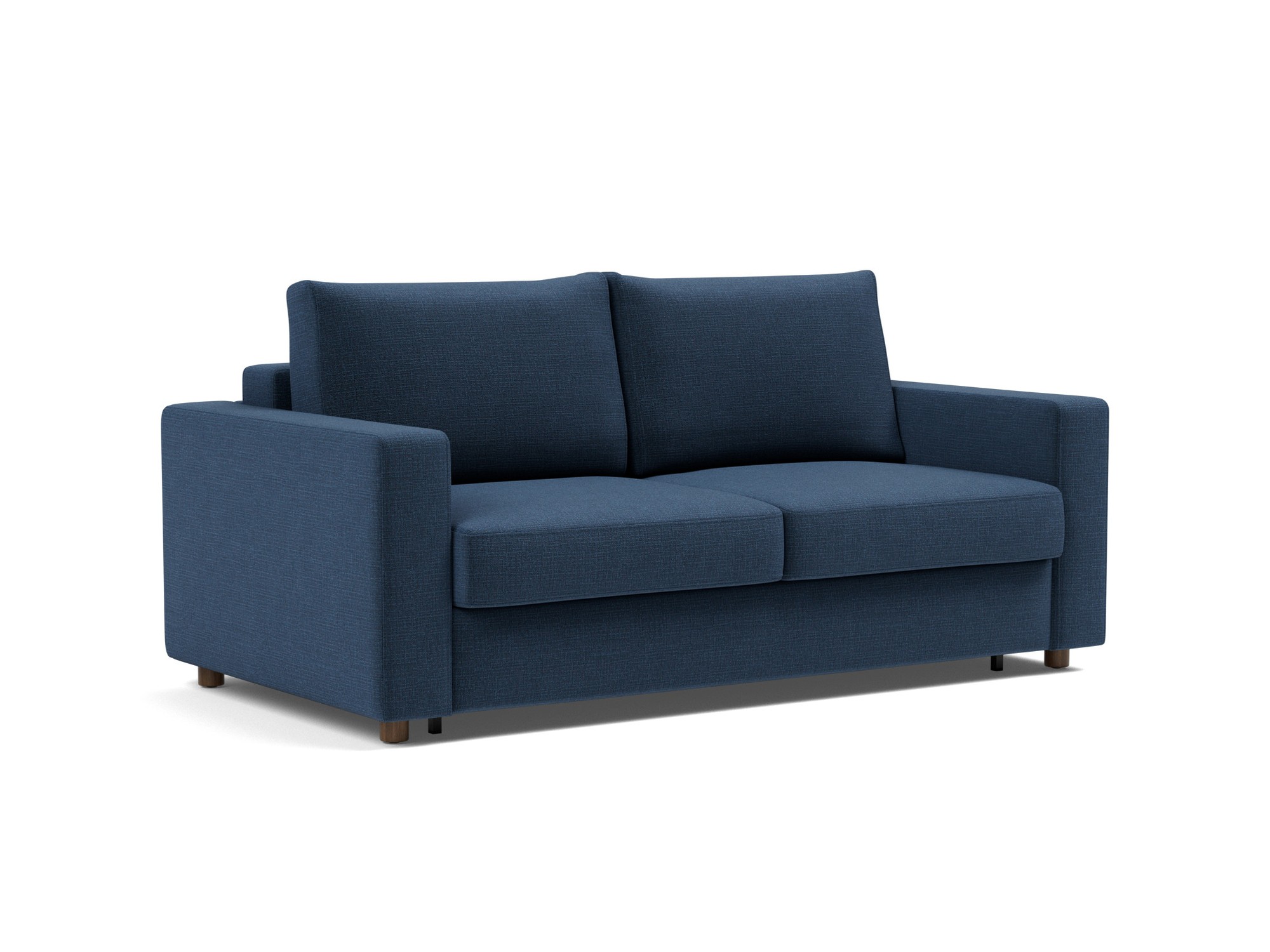 Schlafsofa Neah mit Standard-Armlehnen 160 Chenille Esina 414-Indigo-Blue