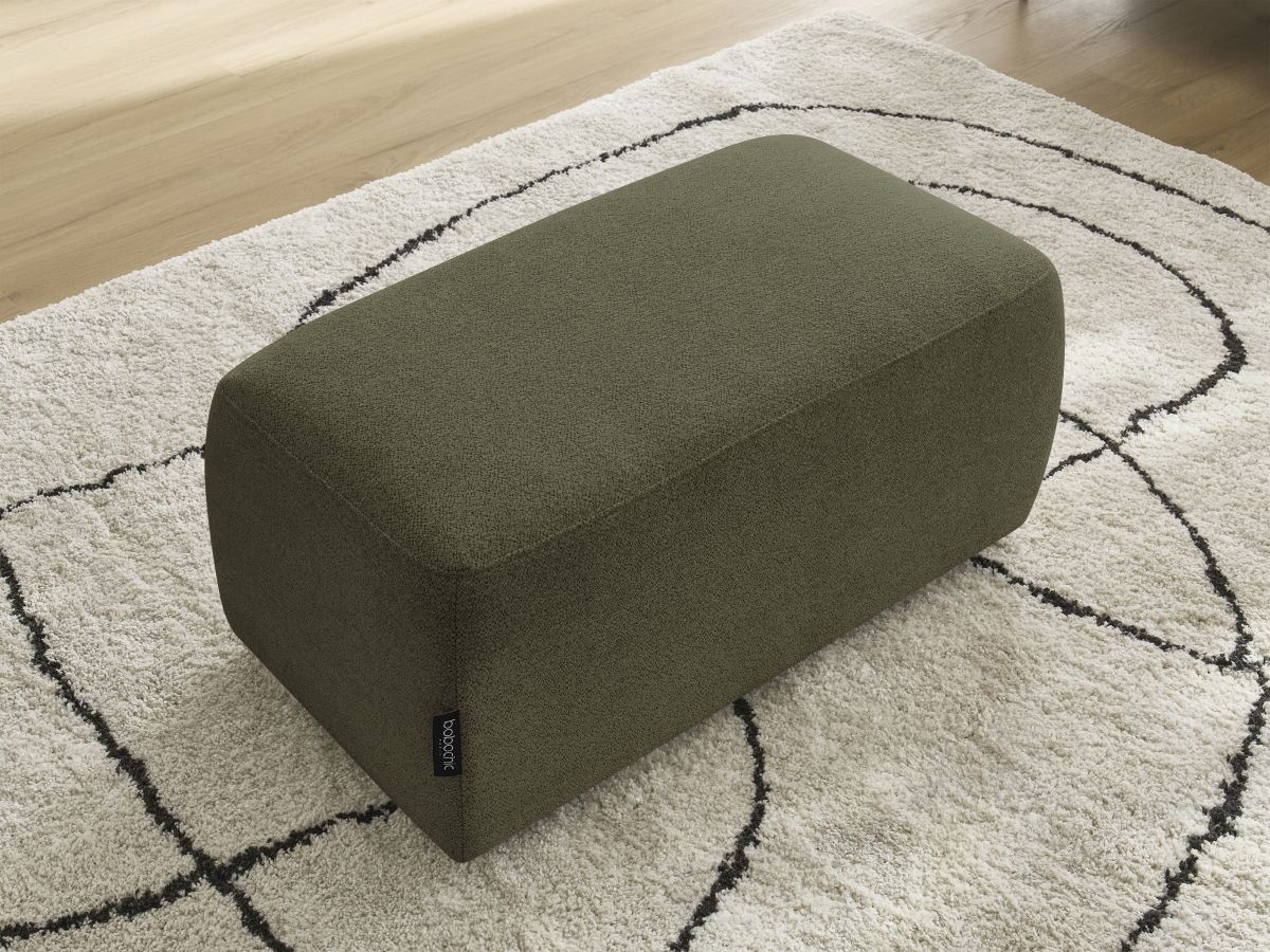 Bobochic Atilla Pouf Melange-Stoff Grün