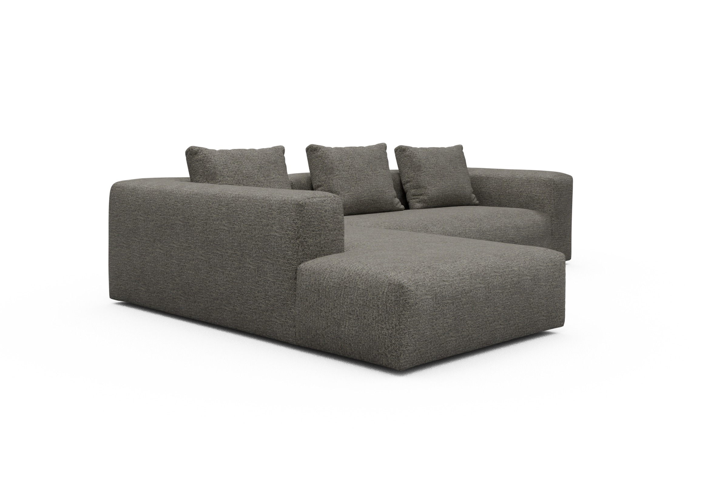 Ecksofa Fred Relax-Ecke links mit 2,5-Sitzer Carreno-Sepie-Brown