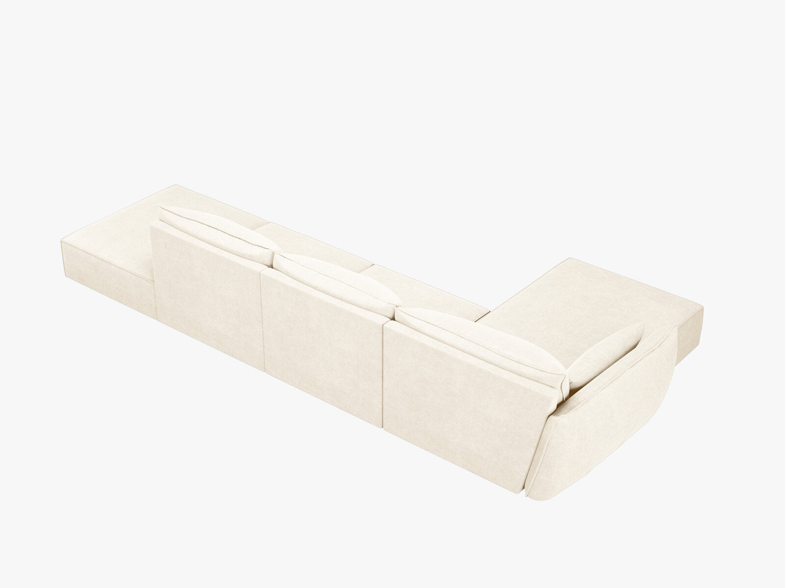 Micadoni Ecksofa Kaelle 5-Sitzer Links Chenille Over The Horizon Helles Beige