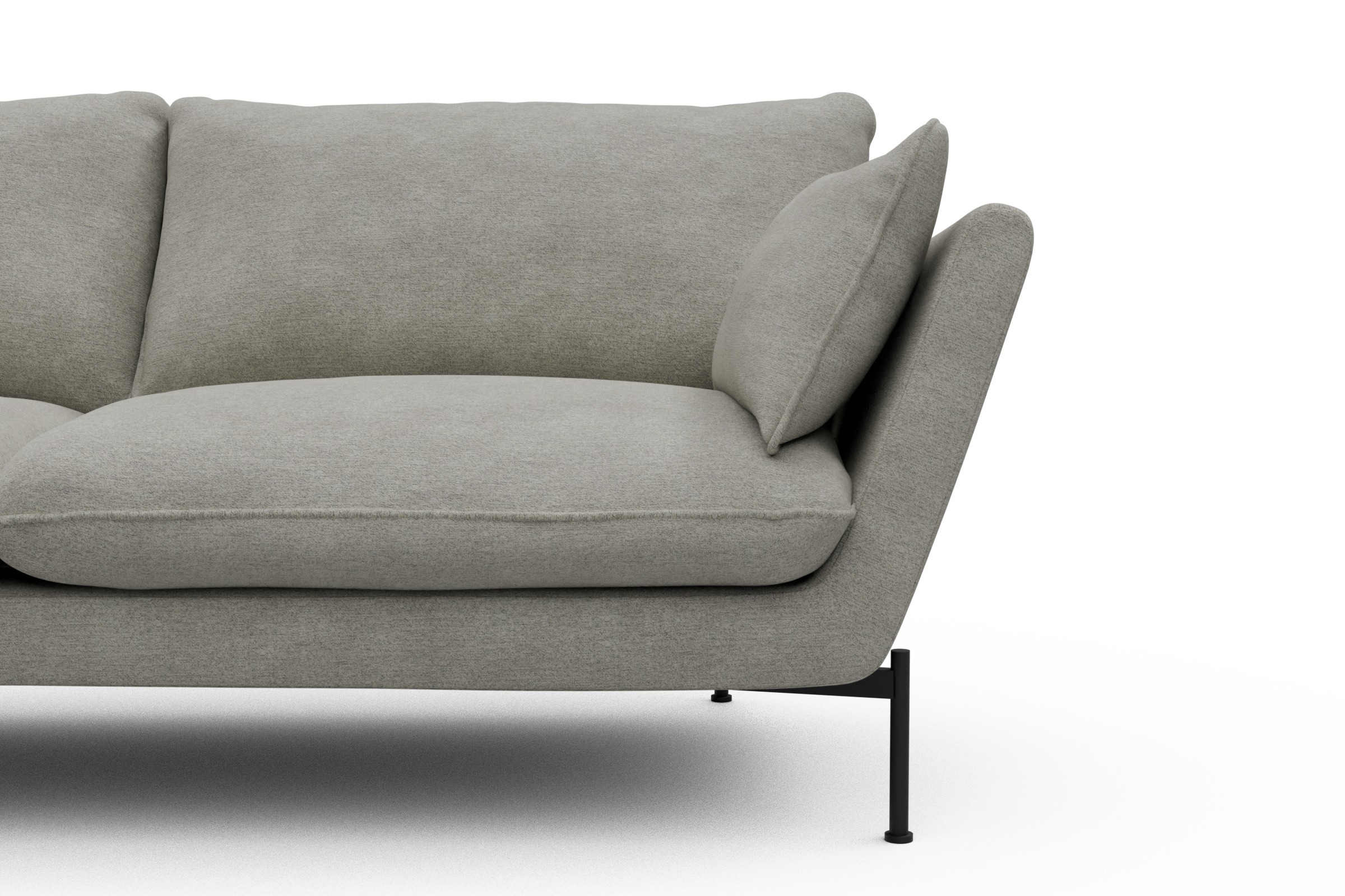 Sofa Anton 2-Sitzer Carreno-Moon-Stone-White
