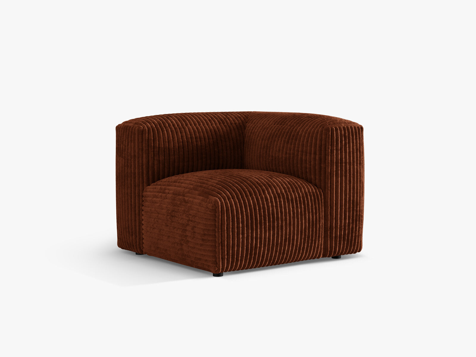 Micadoni Eckmodul Martina 1-Sitzer Klein Kord Tilia Ziegel