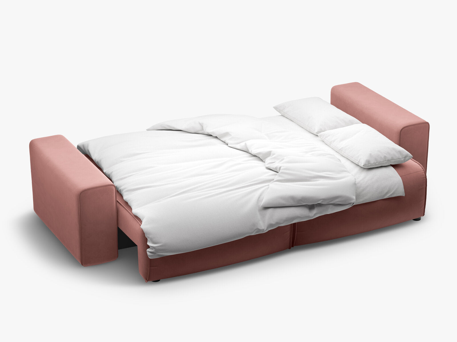 Micadoni Sofa Victor 3-Sitzer mit Schlaffunktion Samt Rosa