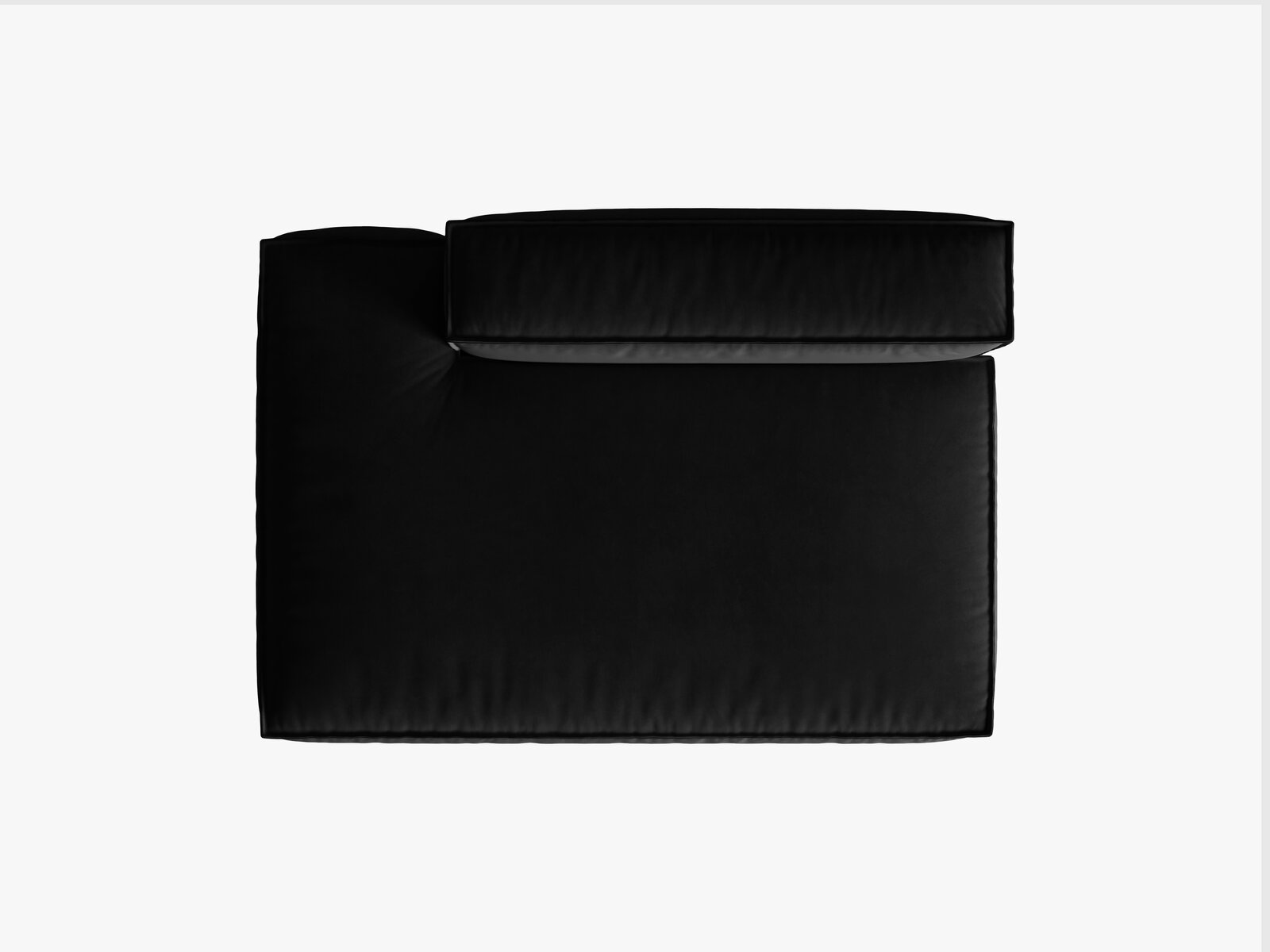 Micadoni Modul Nuria 3-Sitzer Links Samt Schwarz