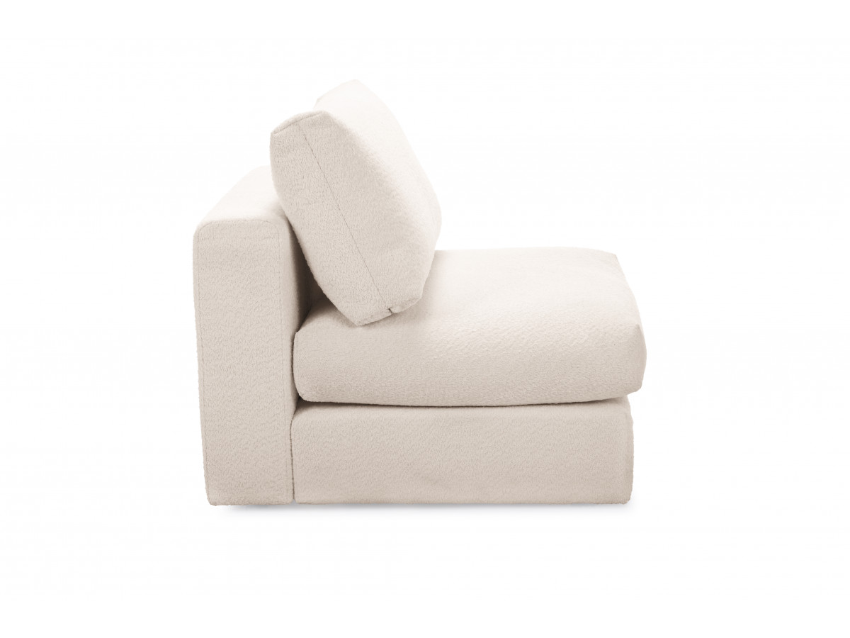 Bobochic Paris Sofamodul 1-Sitzer Bouclé-Stoff Beige
